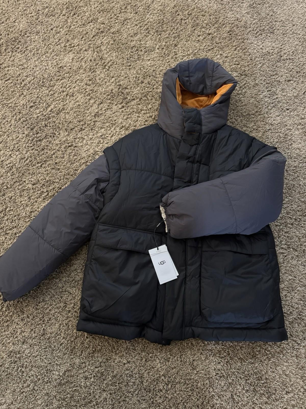 UGG Kristian Convertible Reversible Puffer Jacket Unisex Water Resistant S/M New