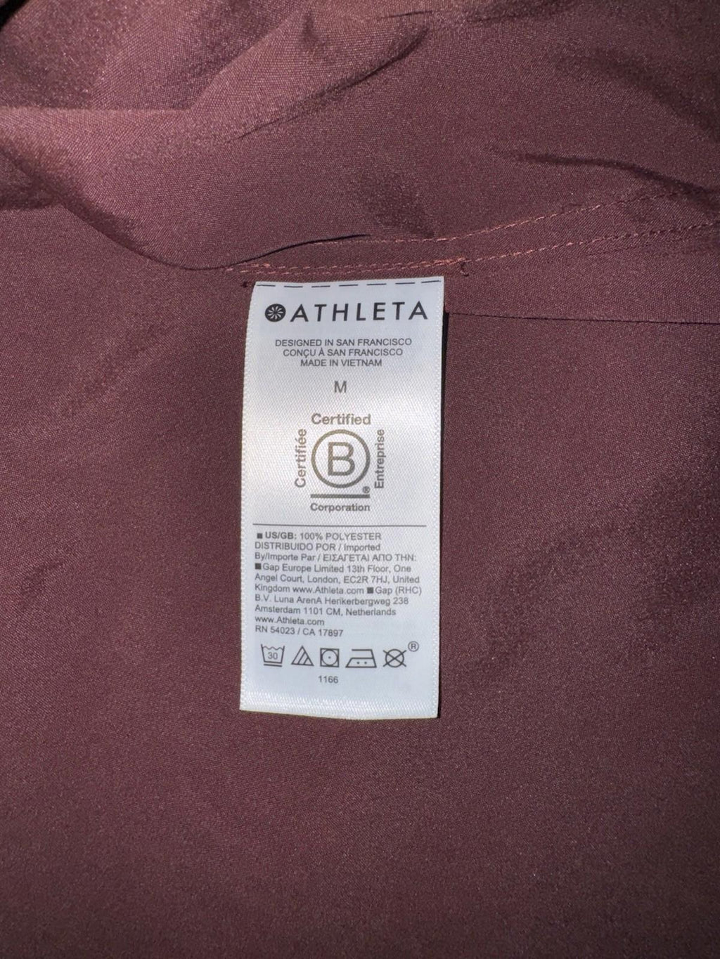 Athleta Medium Midday Relaxed Shirt Garnet NEW! #414480