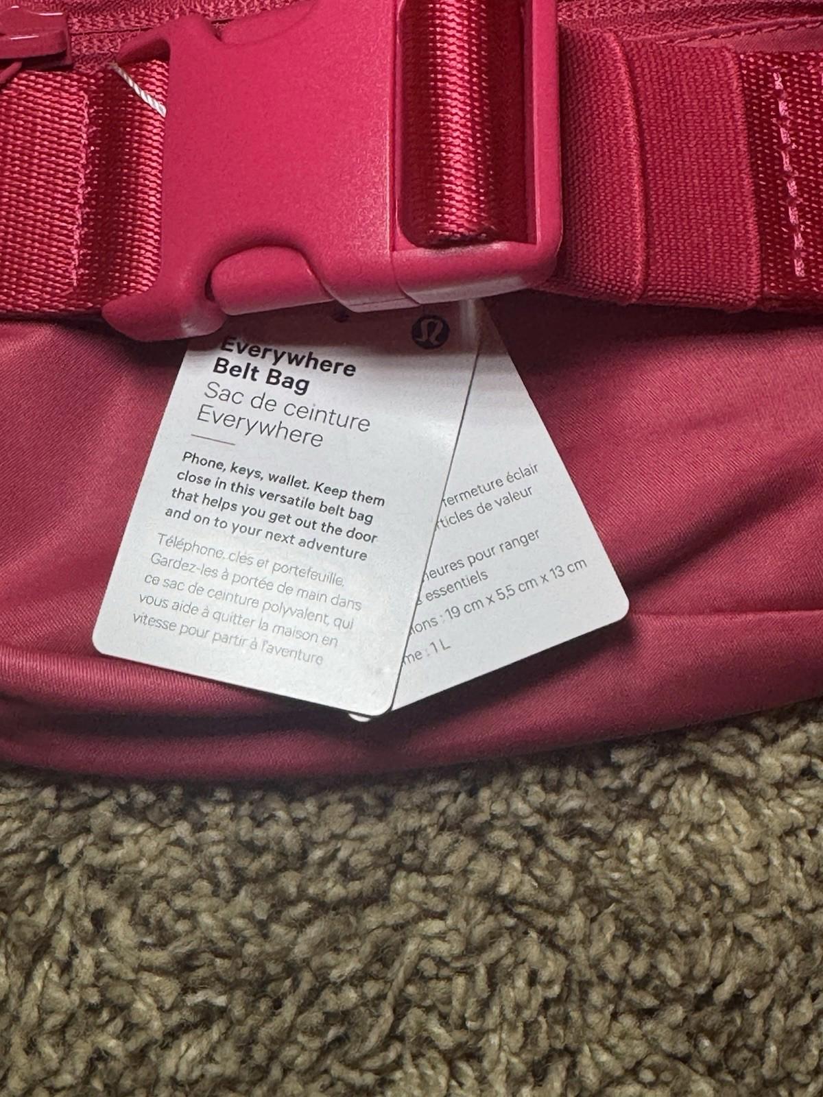 Lululemon Everywhere Belt Bag 1L – Pink – NWT Crossbody Waist Pack
