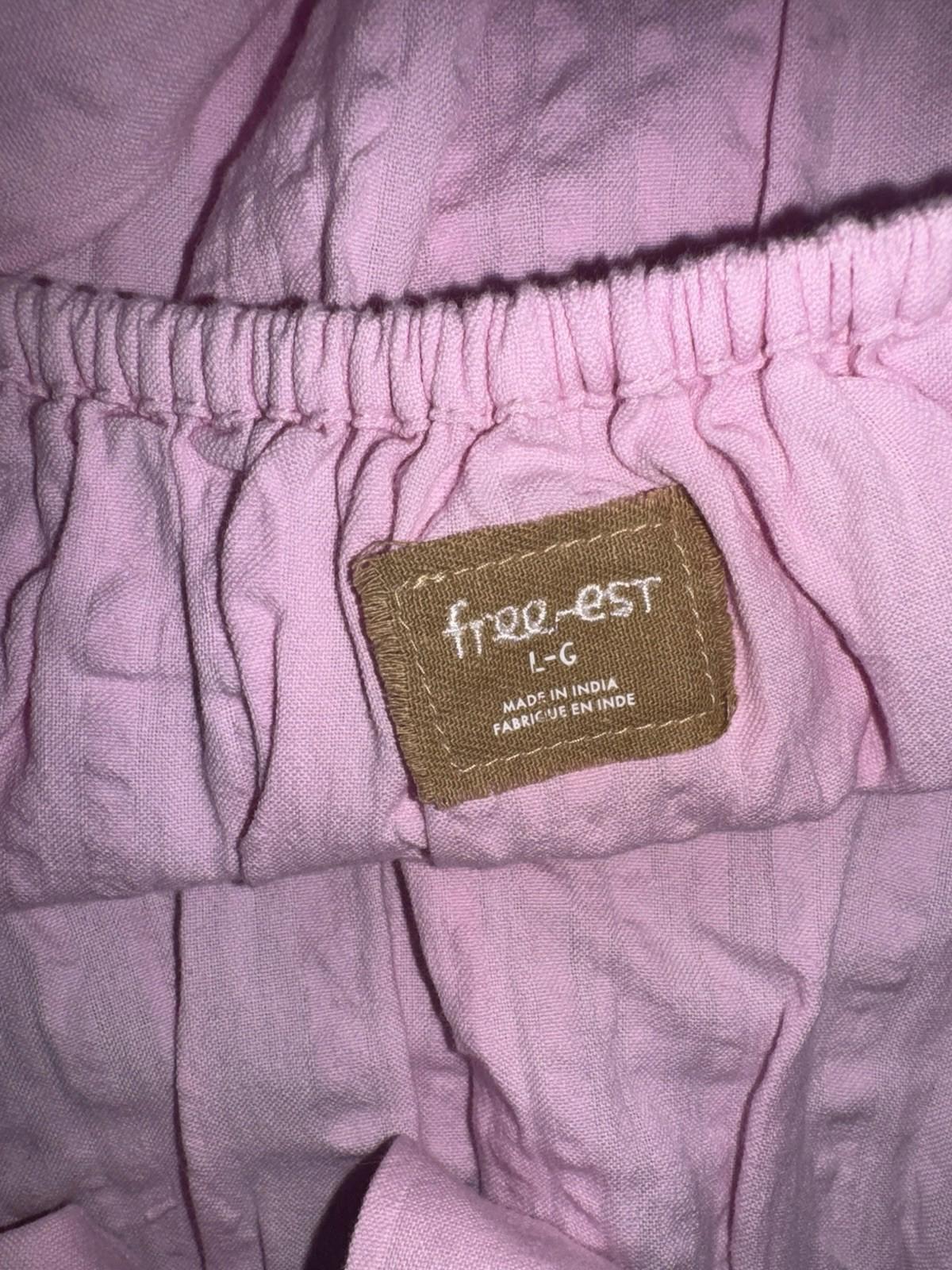 FREE PEOPLE Free-Est Poppy Maxi Dress Pink Strappy Garden Party Sz L {J30}