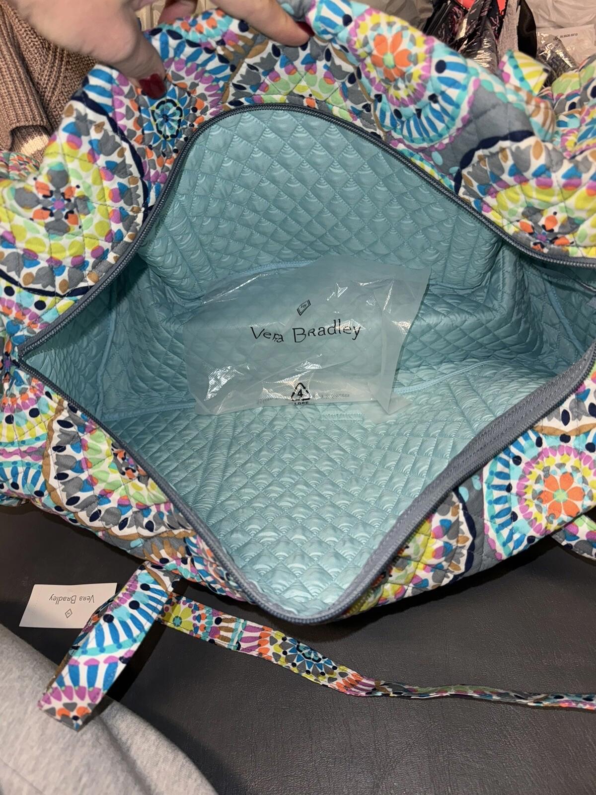 Vera Bradley Large Traveler Duffel Bag Sunny Medallion NWT