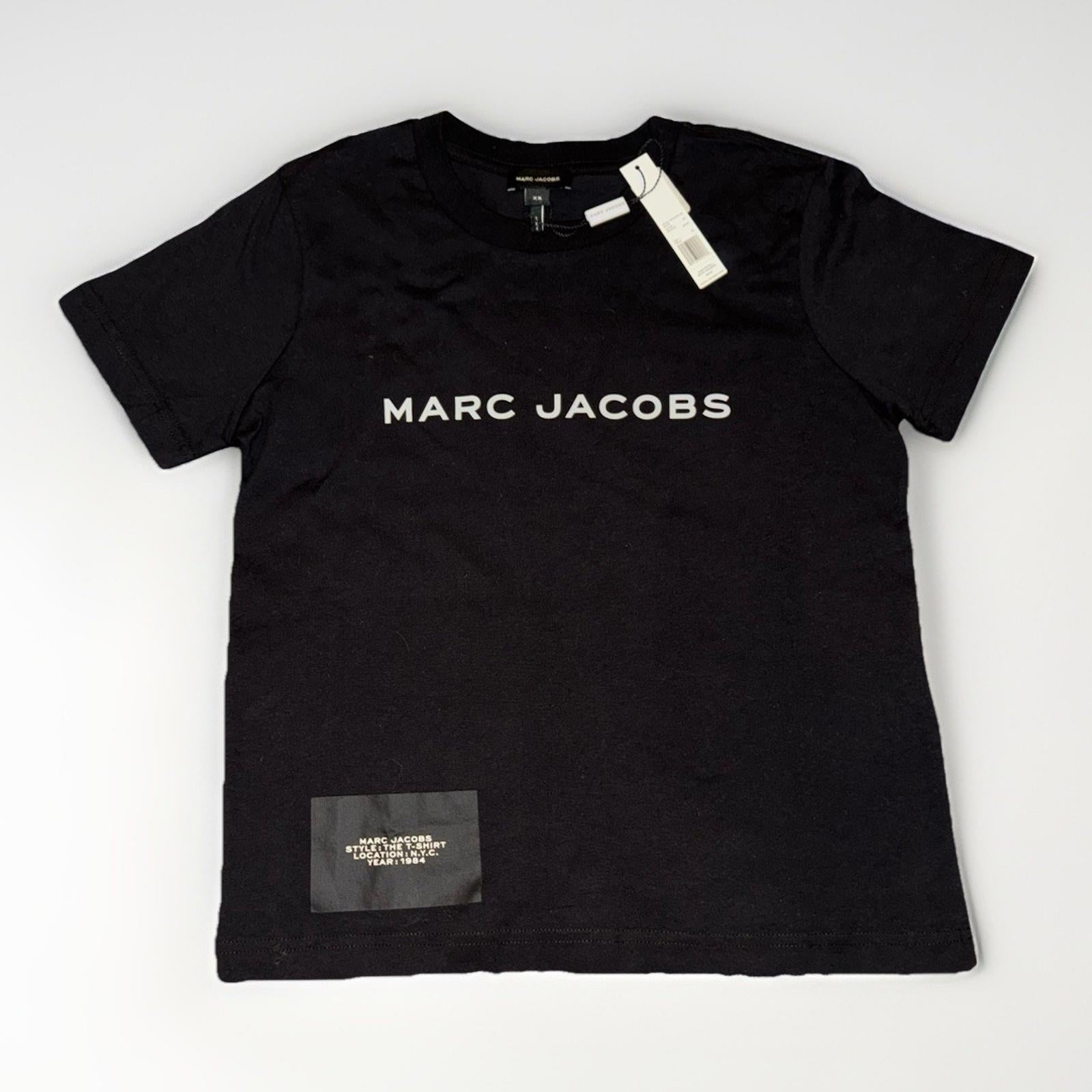 Marc Jacobs Black Cotton Logo The T-Shirt Women's Size XS NWT