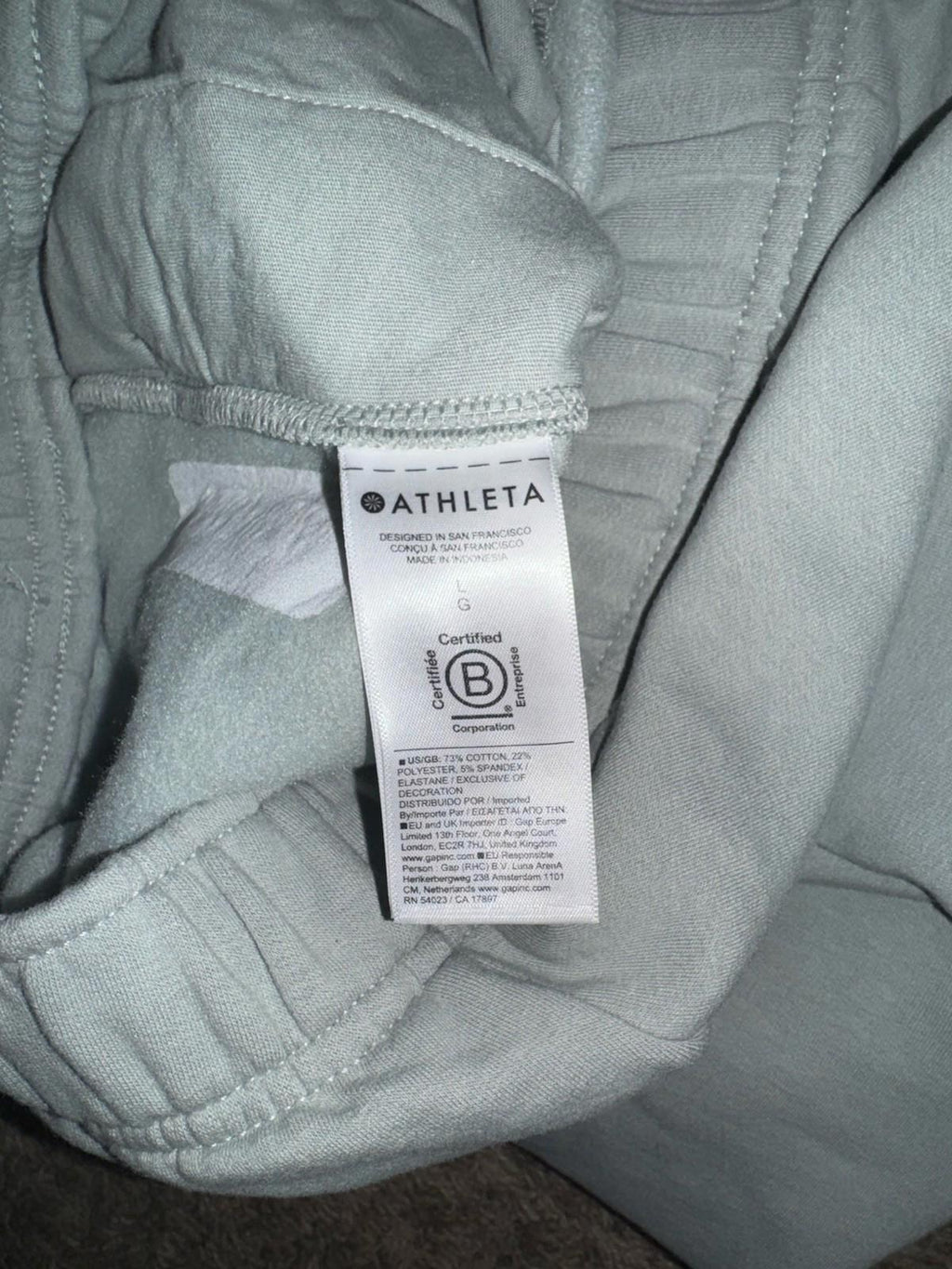NEW Athleta LG Forever Fleece Jogger Green Sweatpants Oversized NWT