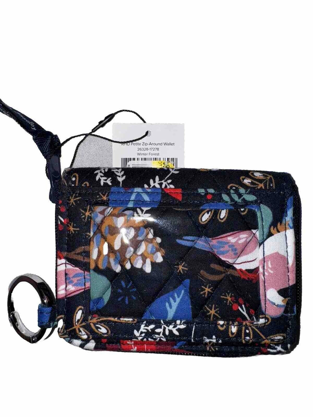 Vera Bradley RFID Petite Zip-Around Wallet Winter Forest NWT