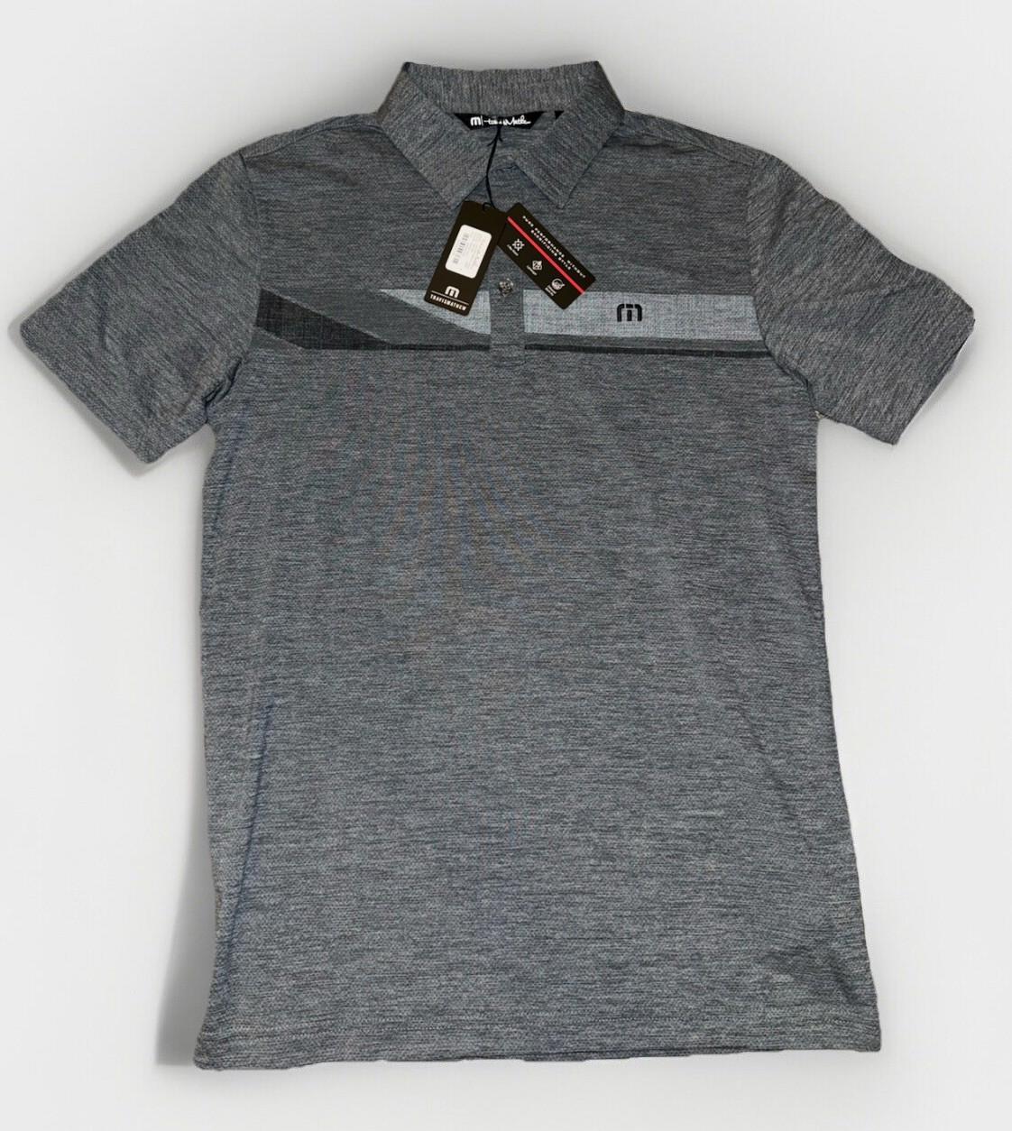 NEW Travis Mathew HEATER PRO golf polo shirt grey SMALL