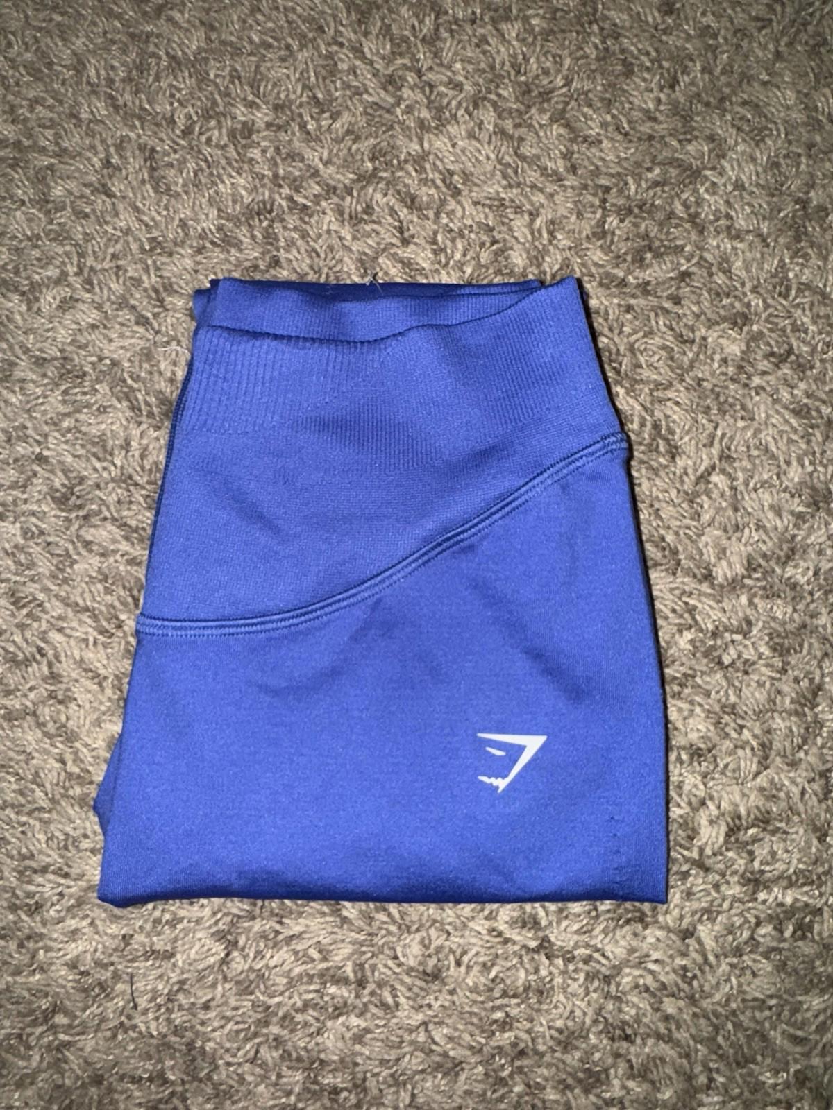 Gymshark Sweat Seamless Leggings Small BLUE High Waisted Workout Athletic NWOT