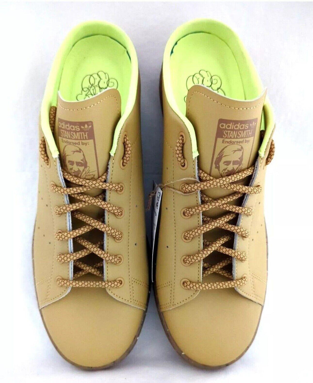 ADIDAS STAN SMITH Mule "Plant & Glow" Sz 10 Golden Beige