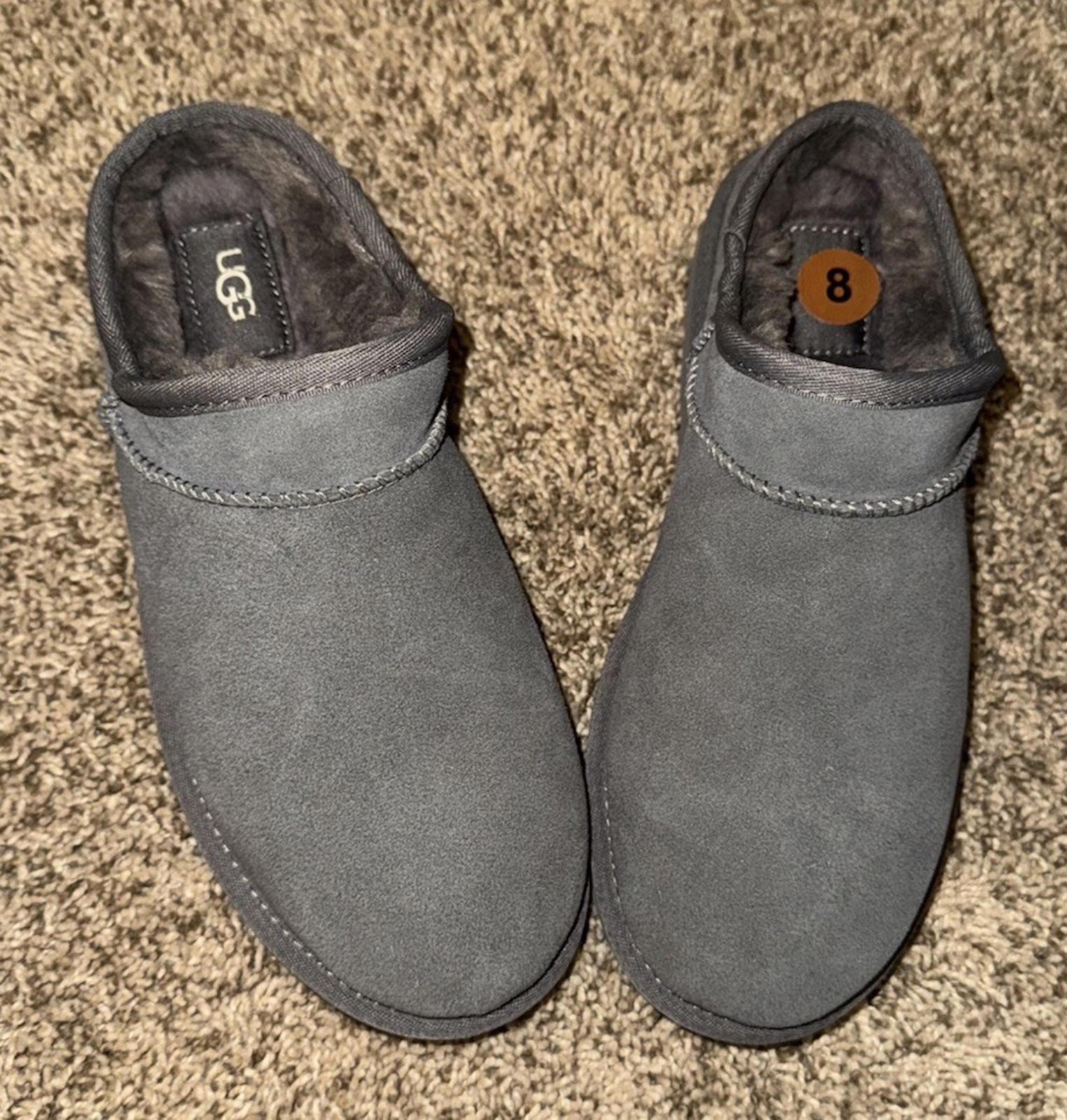 UGG Women’s Sz 8 M/EUR 39  CLASSIC SLIPPER Grey Wool Blend Lining MSRP $130 NEW