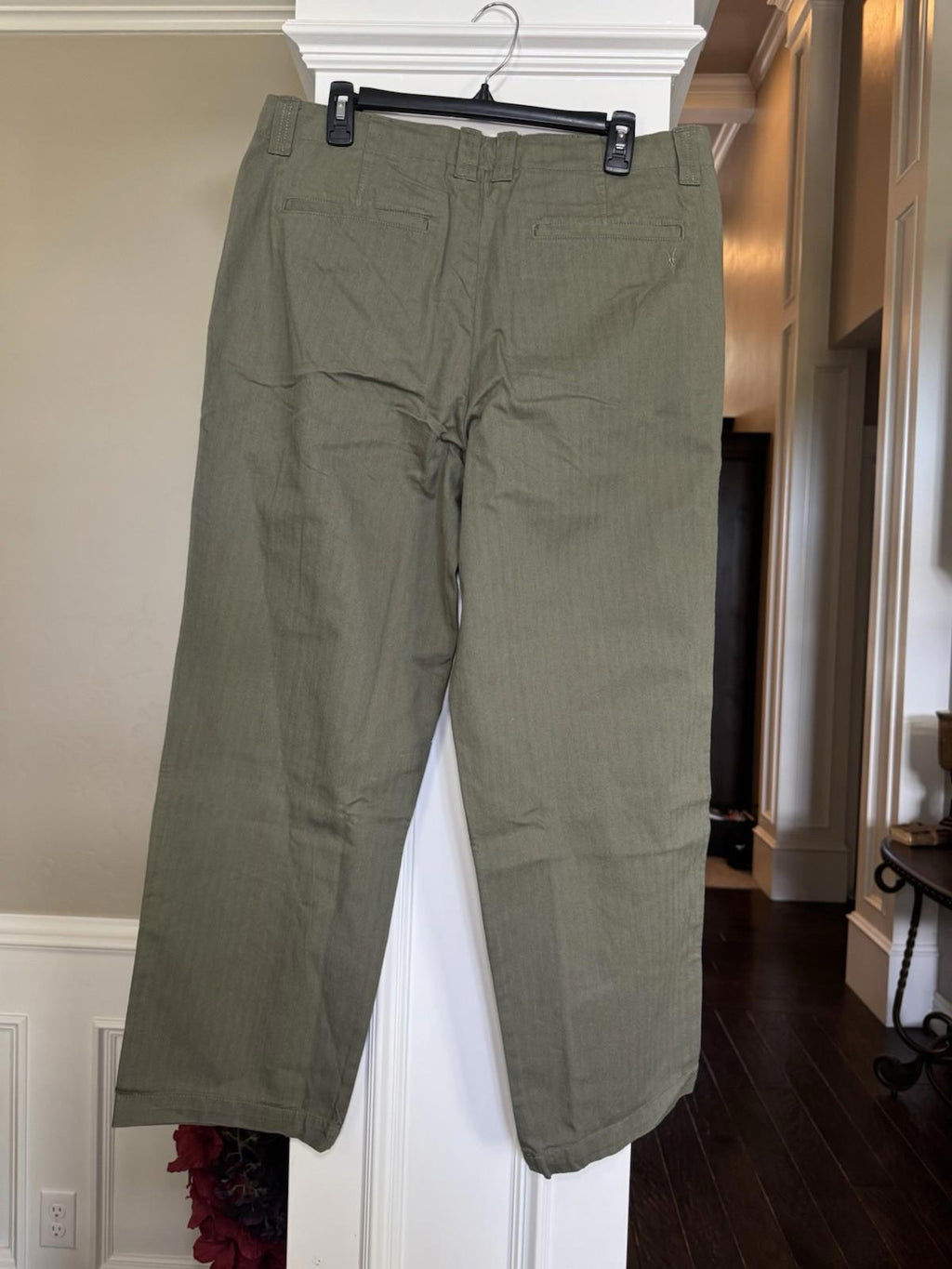 NEW Men’s Allsaints Warden Wide Leg Trousers. 32 Faded khaki NWT MSRP $199