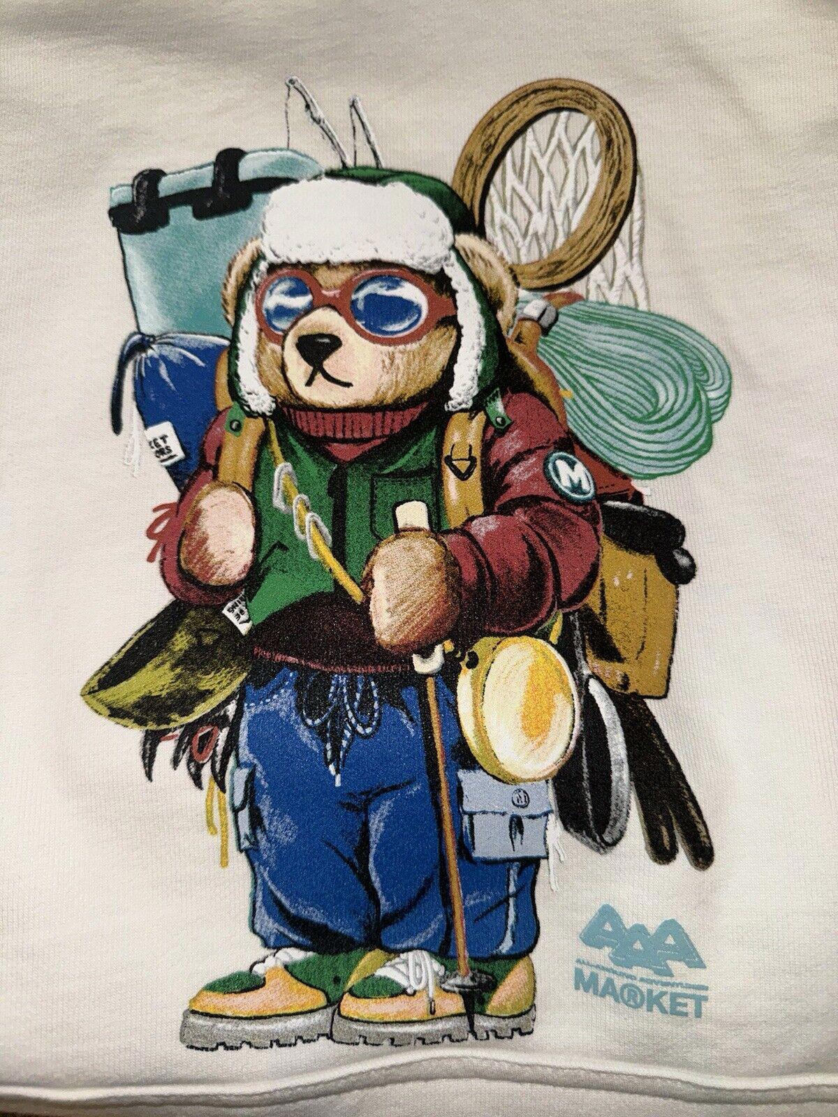 MARKET Brand White Ultralight BEAR Hoodie New Fall 2XL