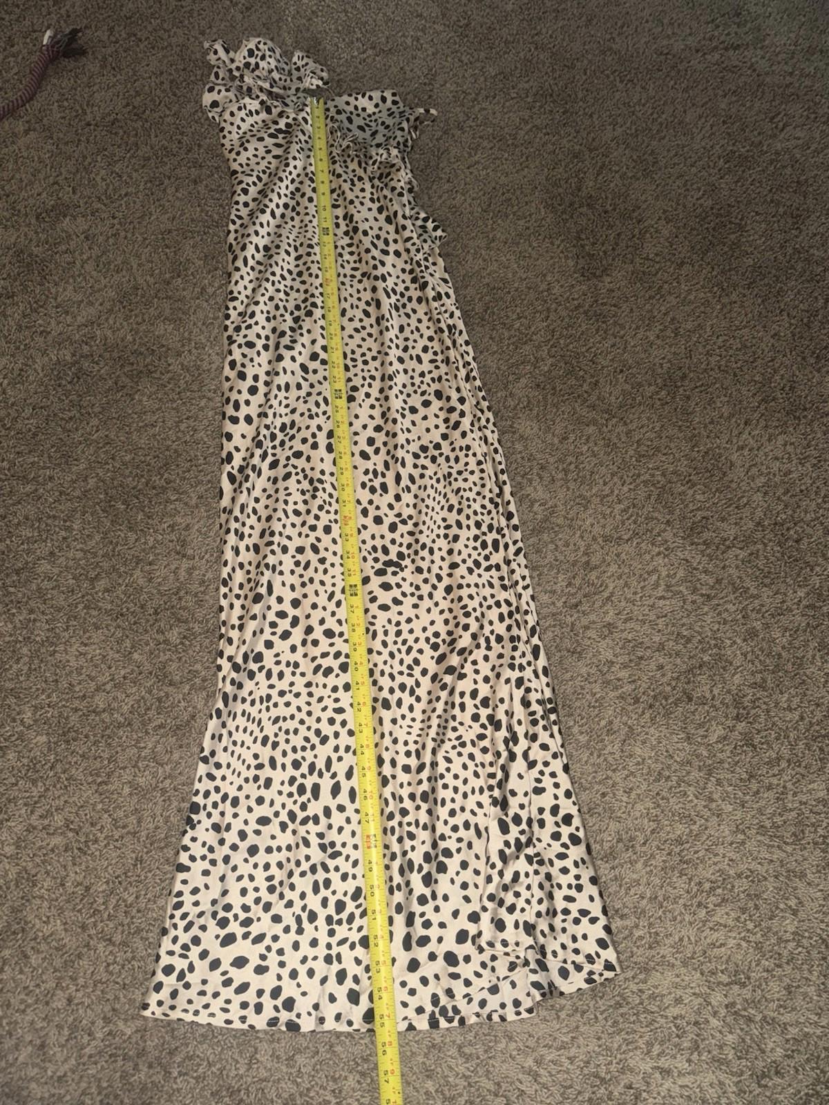 NWOT Shein  leopard print  asymmetrical midi Dress Boho size