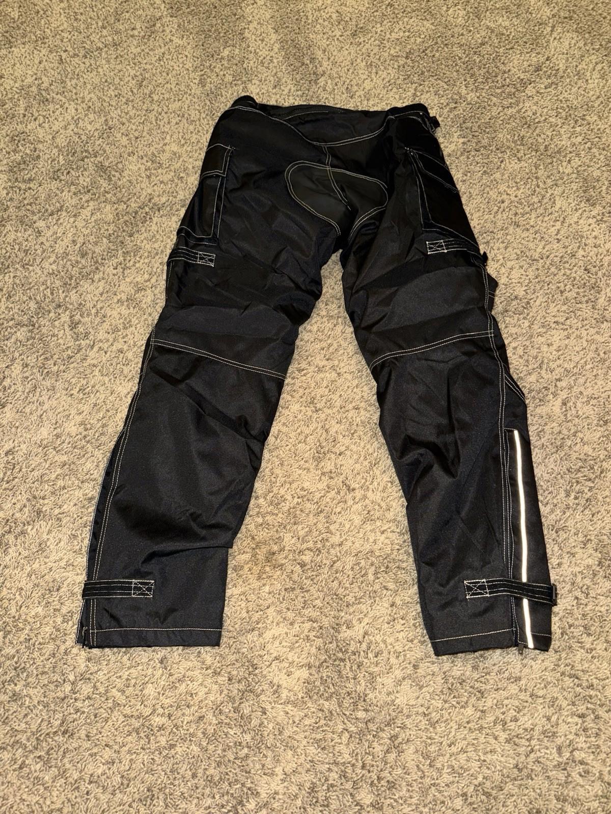 HWK Motorcycle Pants for Men & Women with Cordura Fabric, 3XL - Black- NEW!
