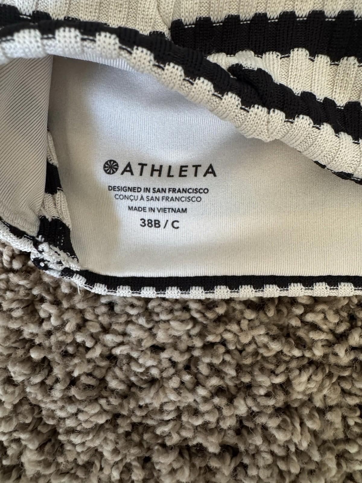 NWT Athleta PARADISE YARN DYE BRA CUP BIKINI TOP 38 B/C NEW