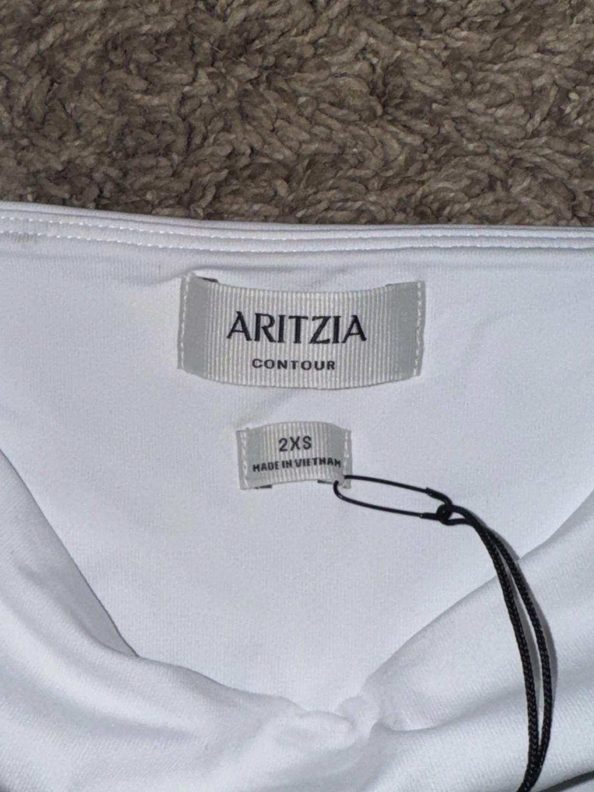 Aritzia - Original Contour Squareneck Bodysuit XS Bright White NWT