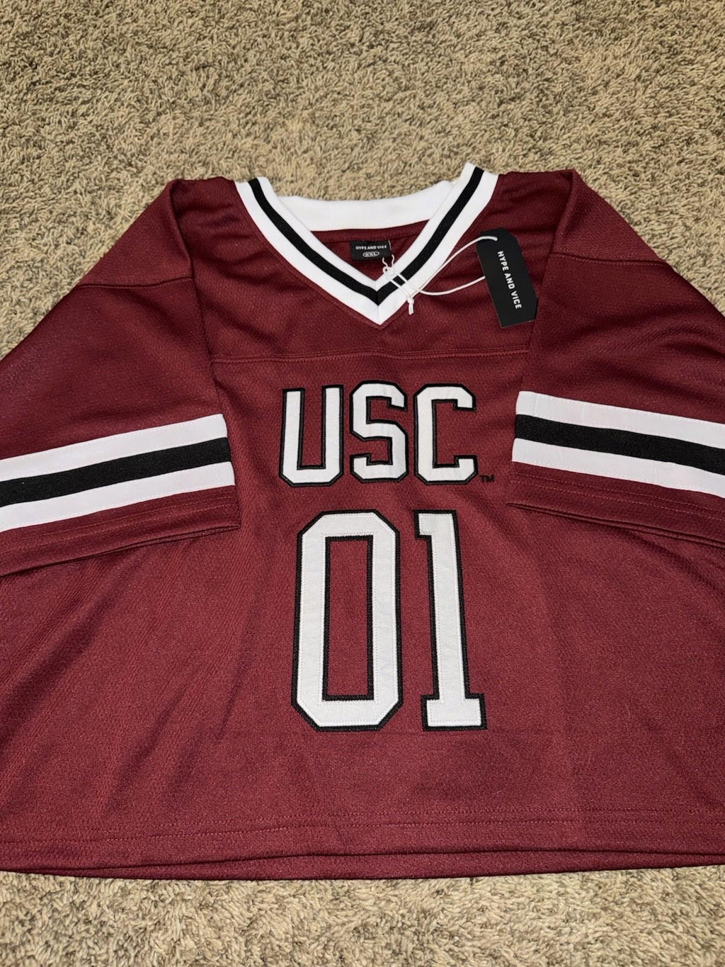 NWT Hype and Vice USC Crop Jersey Women's Size XXL NEW!