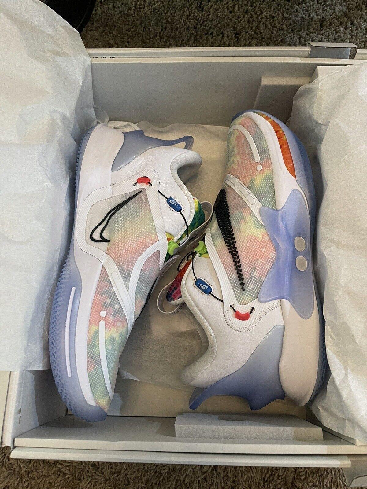 Sz 14 Nike Adapt BB 2.0 TieDye Auto Lace tighten USB Charger
