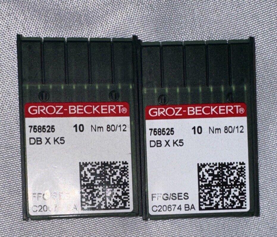 TWO (10-Pk) Groz-Beckert Sewing Machine Needle 80/12 728322 (20 Total) NEW