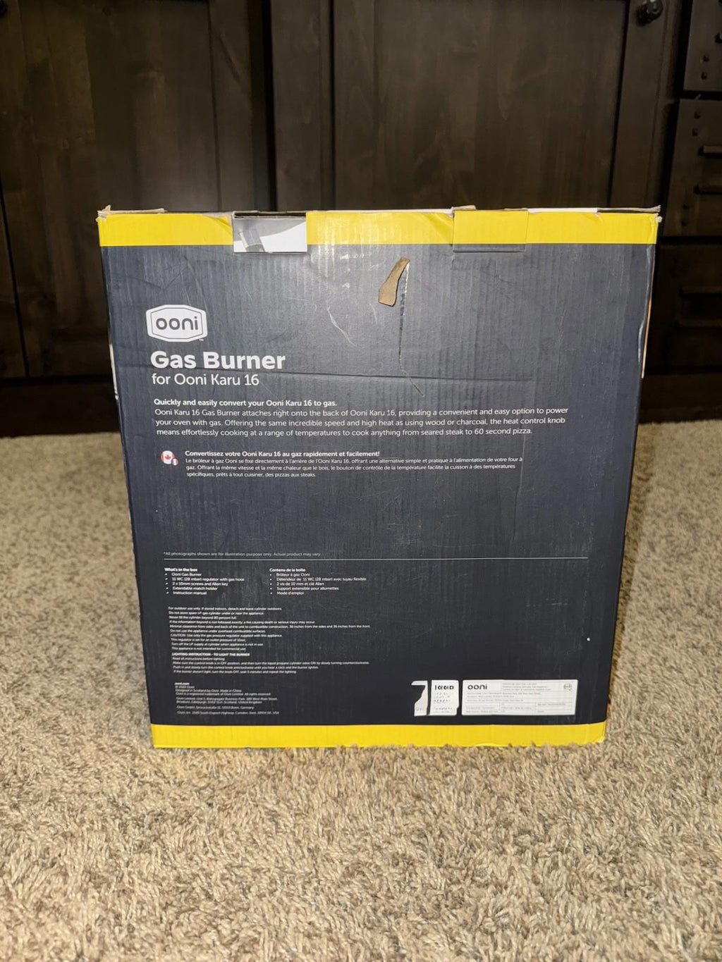 Ooni Brand Propane Gas Burner for Karu 16 Pizza Oven. NEW MSRP $170
