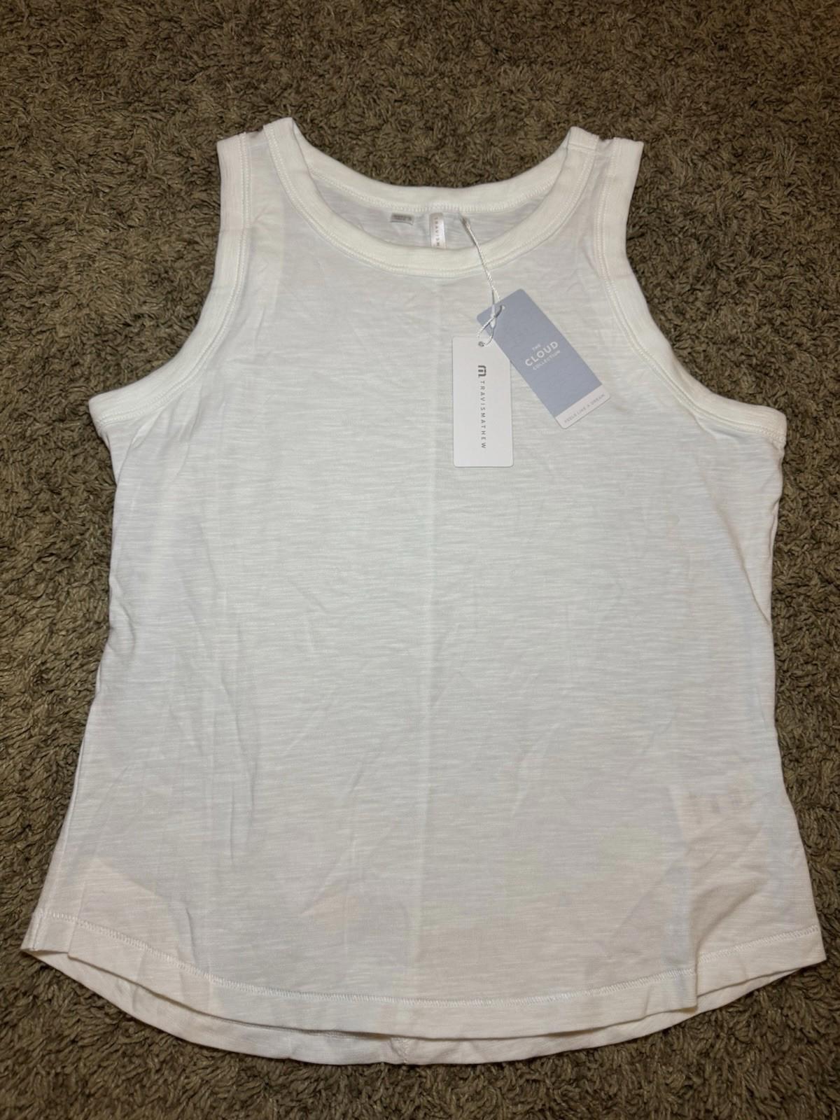 NEW Travis Mathew Women's Small White Cloud Tank NWT