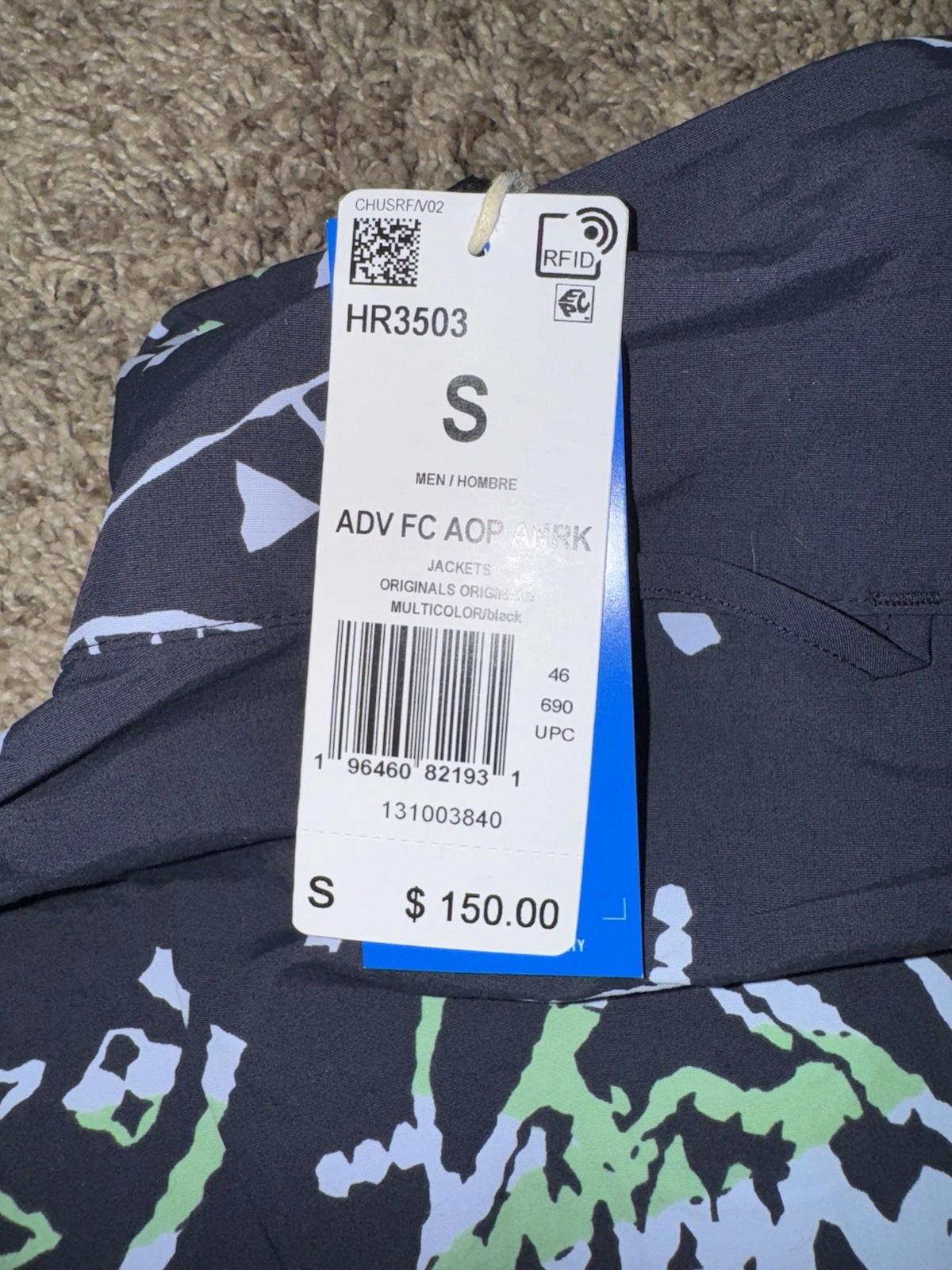 Adidas Men's Adventure Allover Print Archive Anorak Windbreaker Jacket Size SM