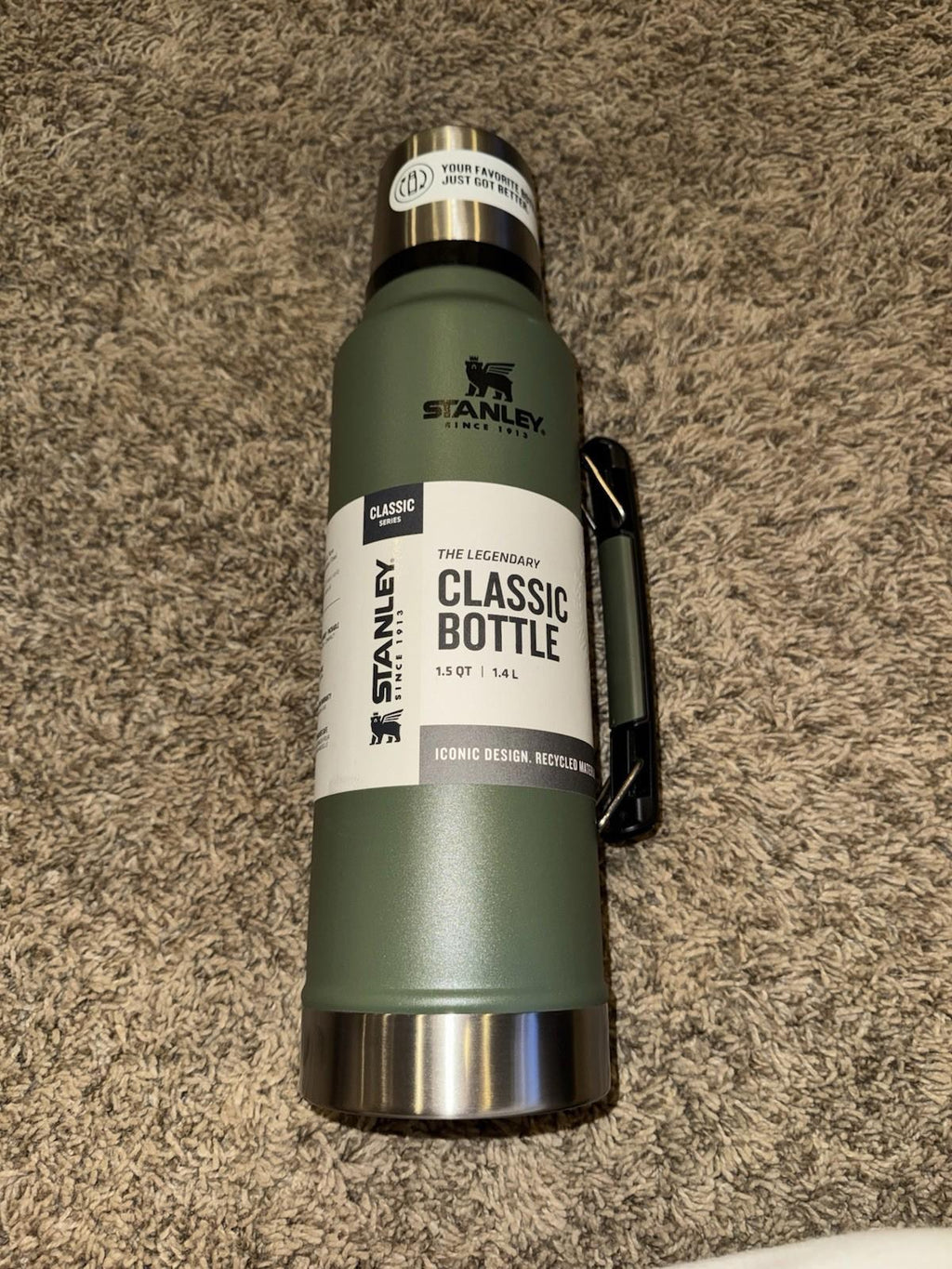 Stanley Classic Legendary Vacuum Insulated Bottle Hammertone Green - 1.5qt NEW