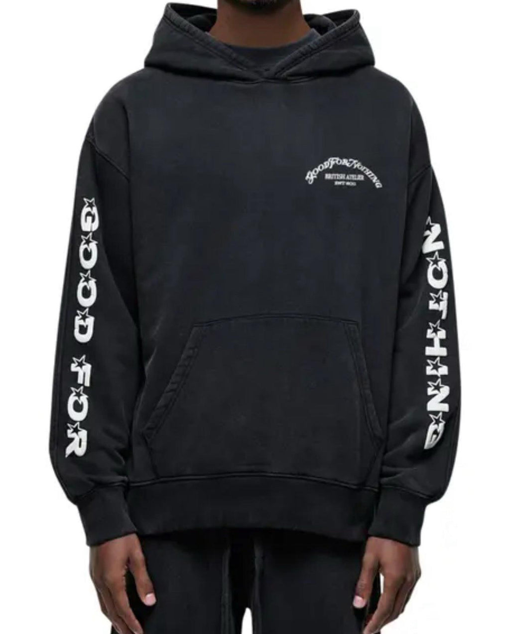 NEW Good For Nothing LIBERTY Hoodie - washed black MEDIUM NWT