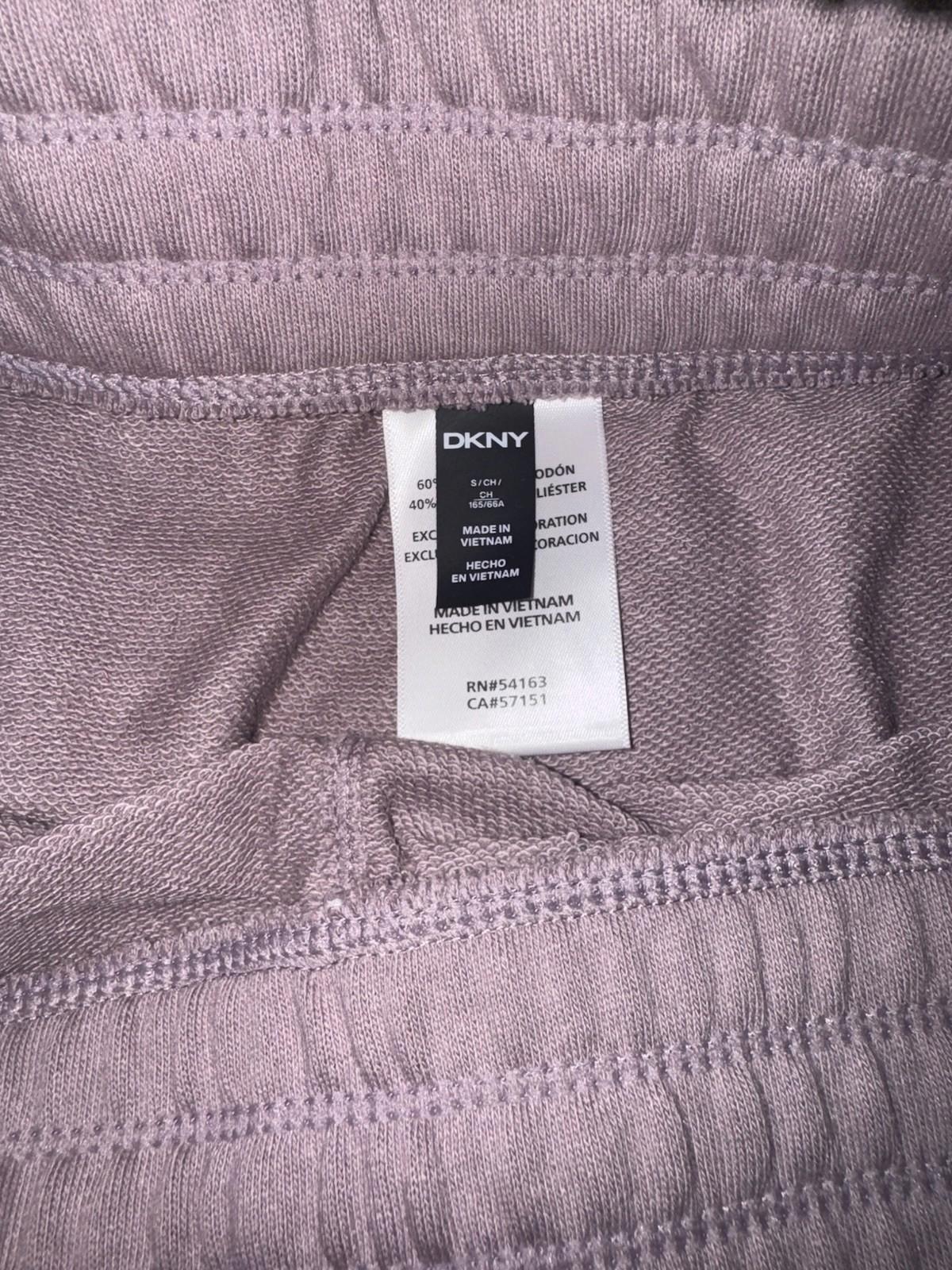 NEW! DKNY Women's French Terry Classic Fit Ultra-Soft Cargo Short Small. Purple