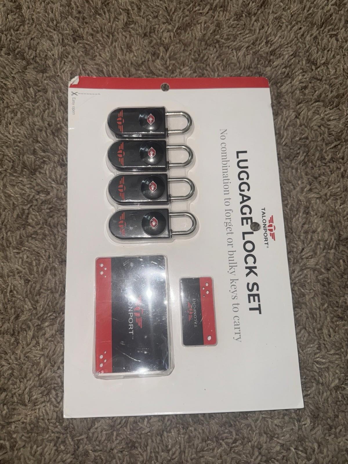 TALONPORT Keyless TSA Luggage Locks w/ Lifetime Card Keys No Combo to Forget
