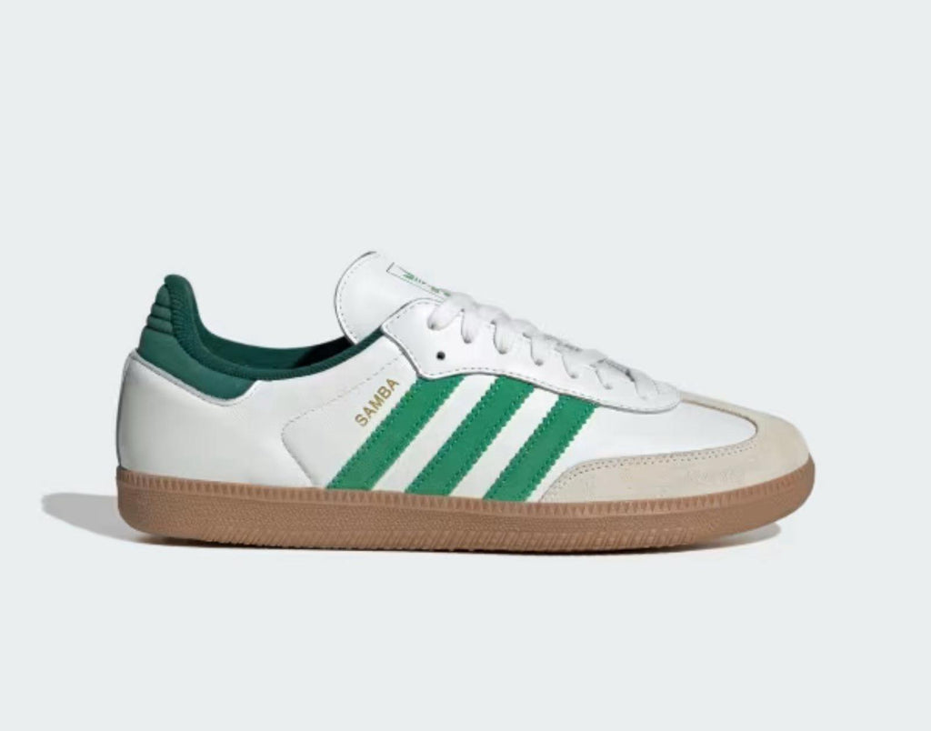 Adidas Samba OG shoe "Cloud White/Collegiate Green” 9 M NEW!