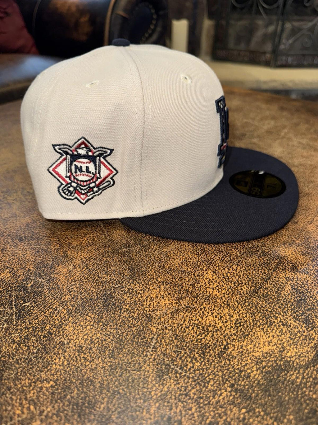 NEW LA Dodgers New Era Khaki/Black Fourth of July 59FIFTY Fitted Hat Size 7