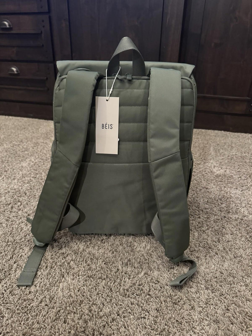 BEIS The Ultimate Diaper Backpack in Olive 24.42L NEW! SOLD OUT ONLINE!