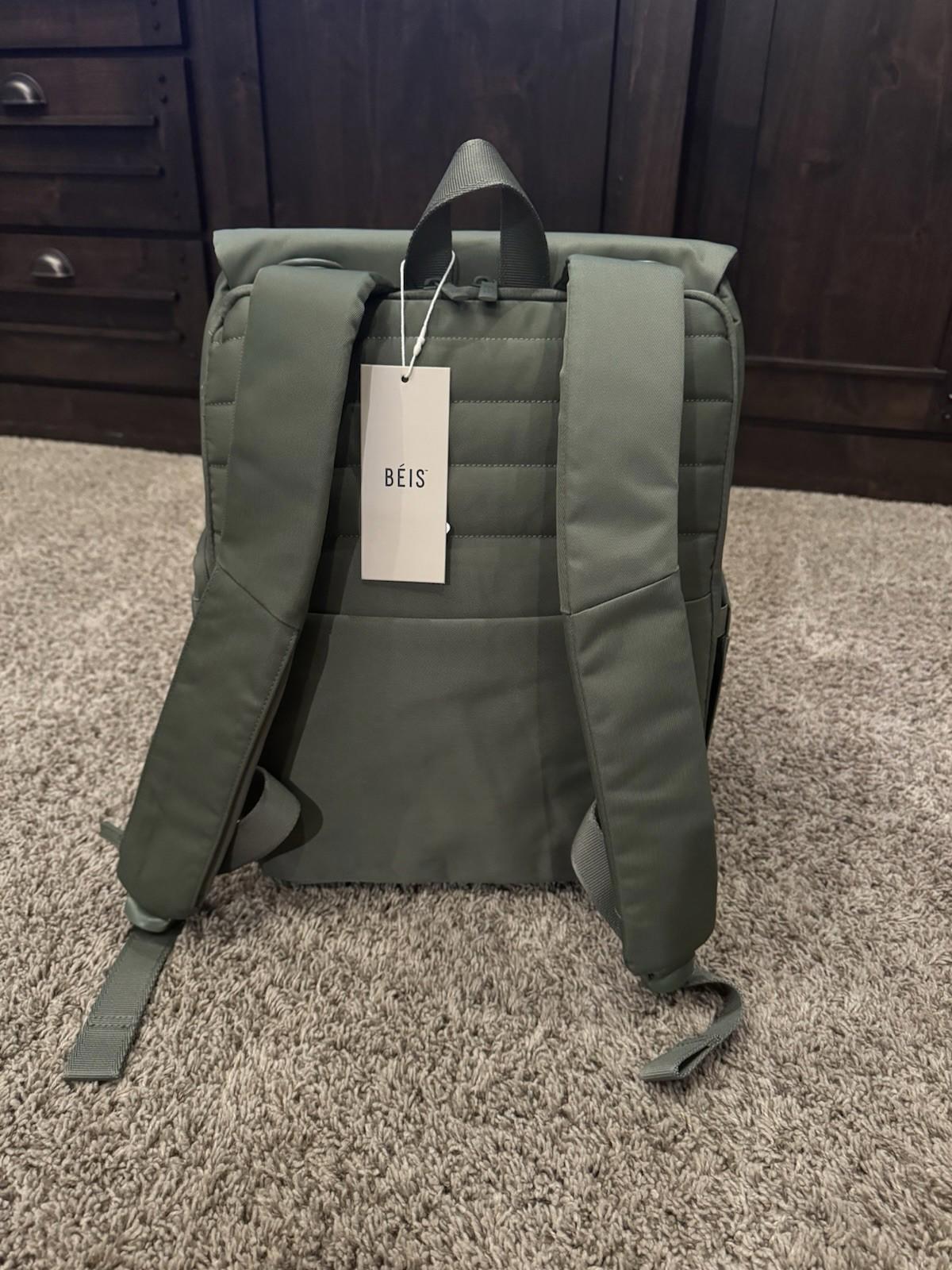 BEIS The Ultimate Diaper Backpack in Olive 24.42L NEW! SOLD OUT ONLINE!