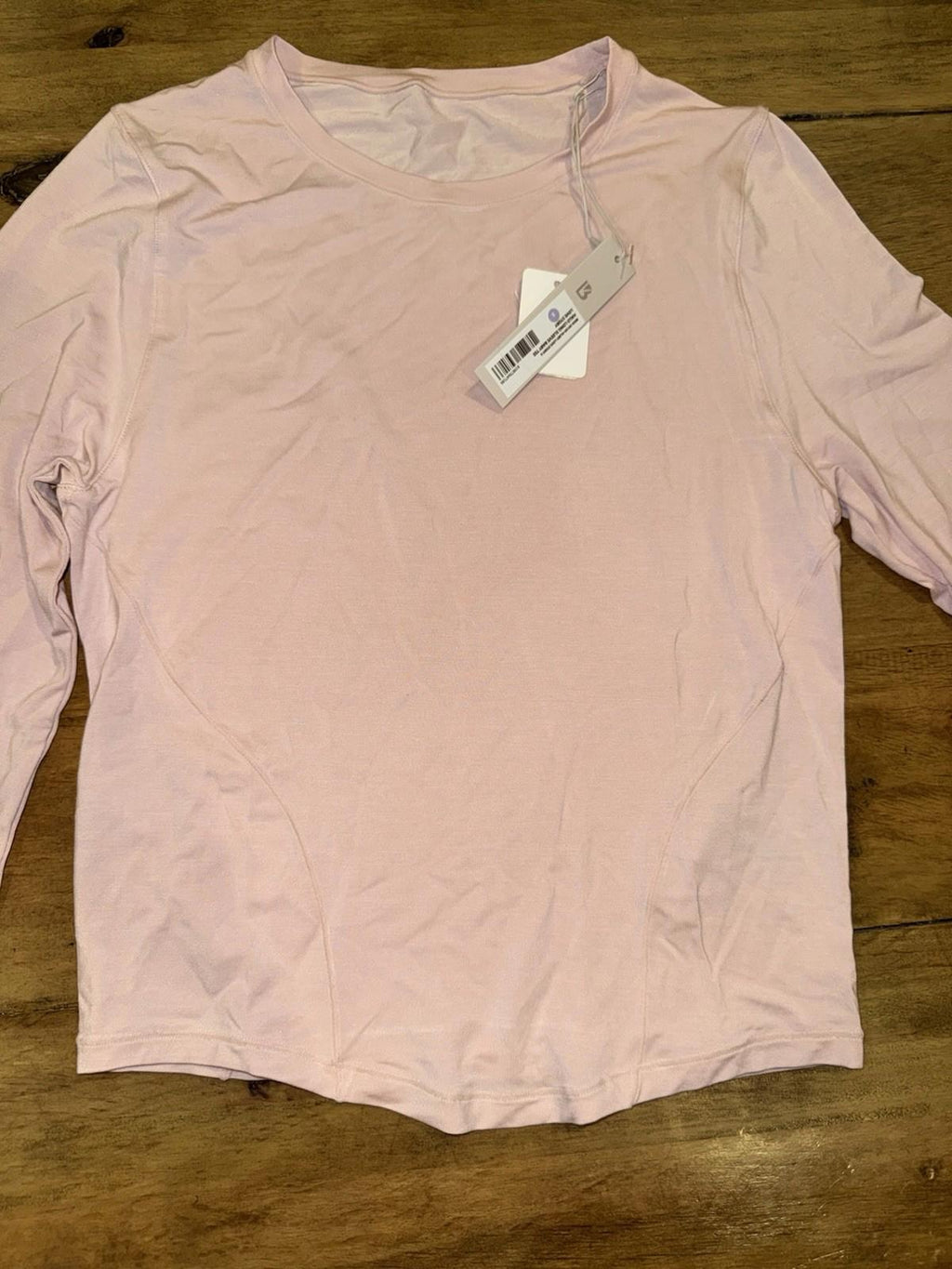 NEW Buffbunny Women's HALO LONG SLEEVE BABY TEE In Pink LOVE STORY NWT SMALL