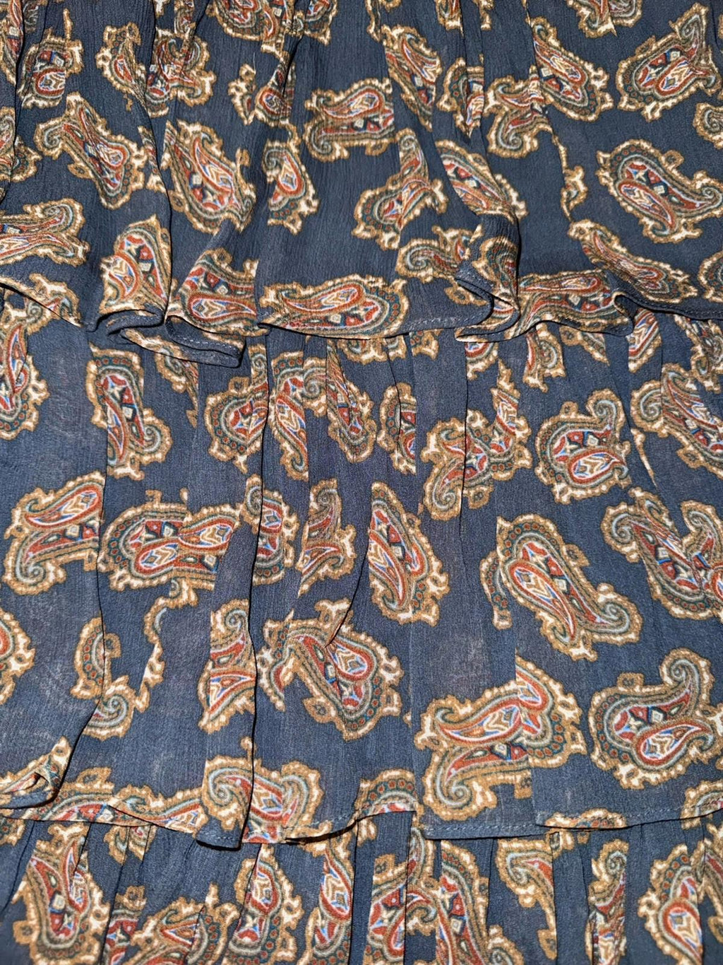 NEW! Women's Brooks Brothers Tiered Skirt in Paisley Chiffon NWT