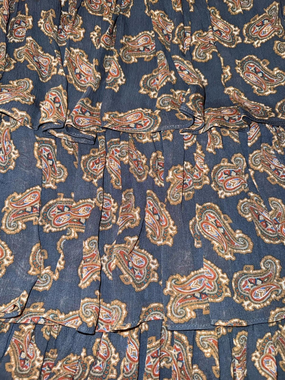 NEW! Women's Brooks Brothers Tiered Skirt in Paisley Chiffon NWT