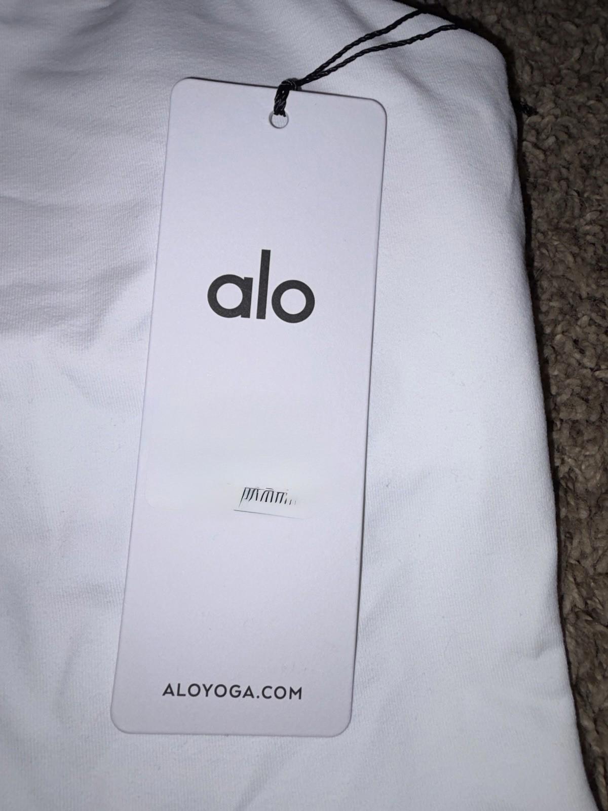 NEW! ALO Yoga Original Airbrush Real Bra Tank White Women's S NWT