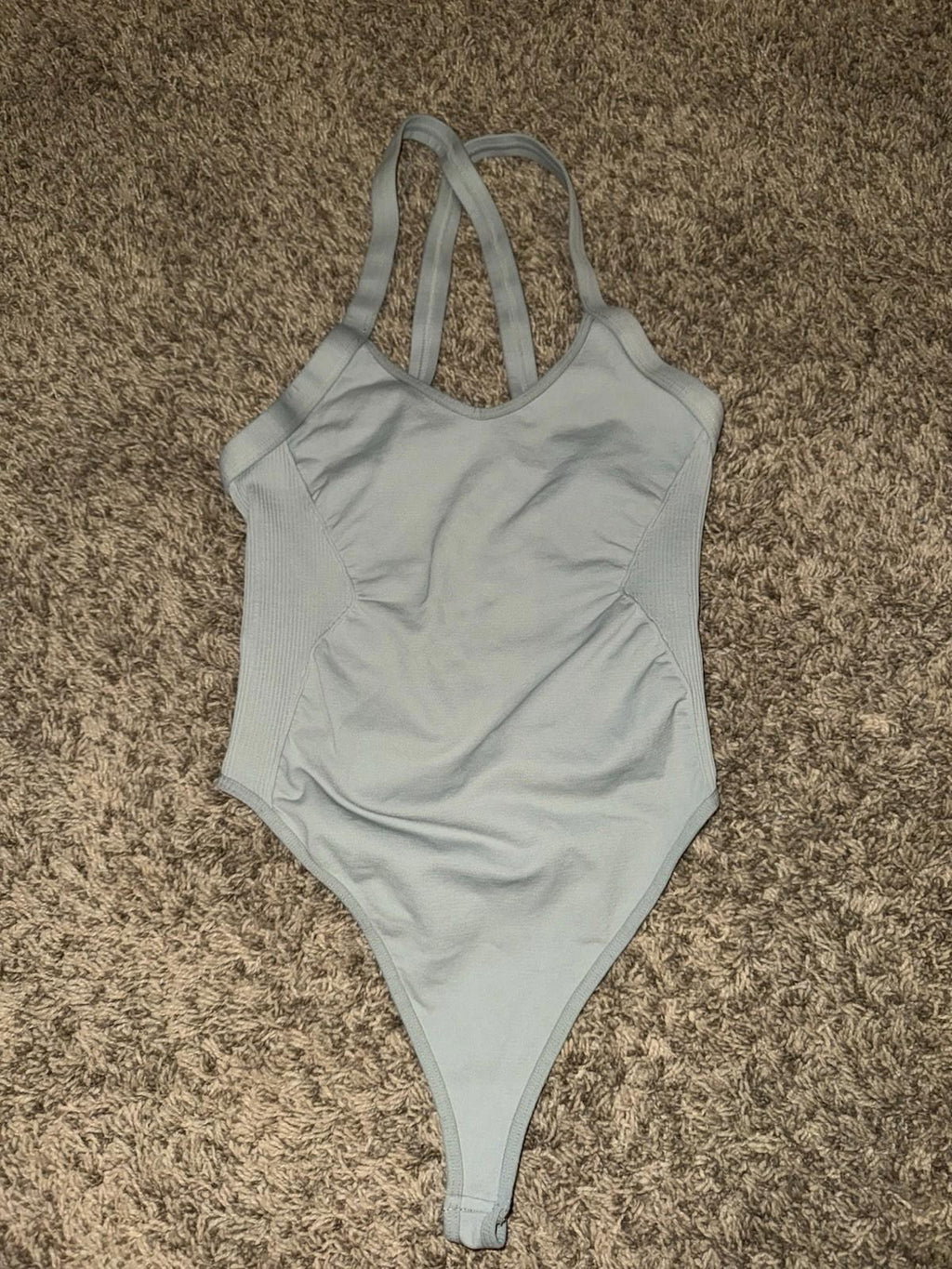 NWOT Free People Movement Good Karma Bodysuit XS/S Mineral bath Color