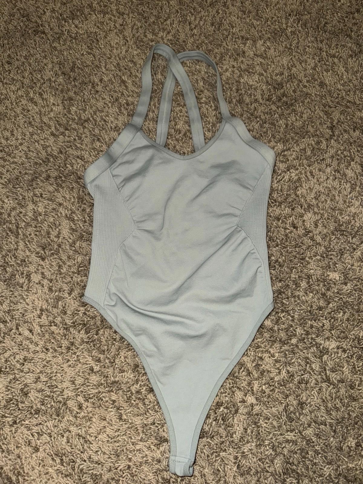 NWOT Free People Movement Good Karma Bodysuit XS/S Mineral bath Color
