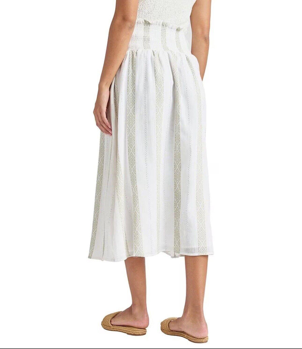 NWT Splendid Women's Jacqueline Tiered Linen-Blend Maxi Skirt Size M