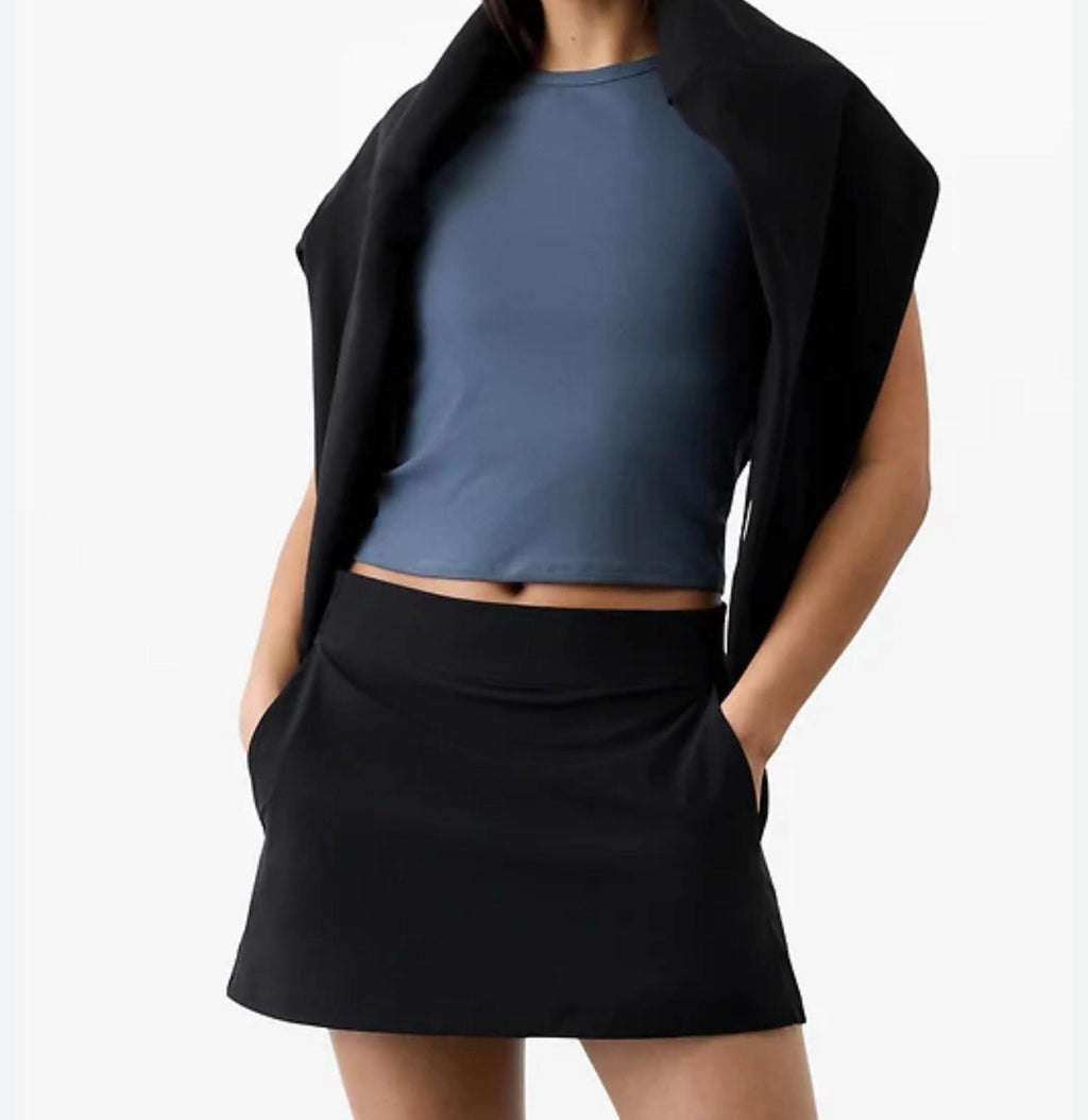 NEW! Athleta Sz 8 Brooklyn Heights Skort Black NWT