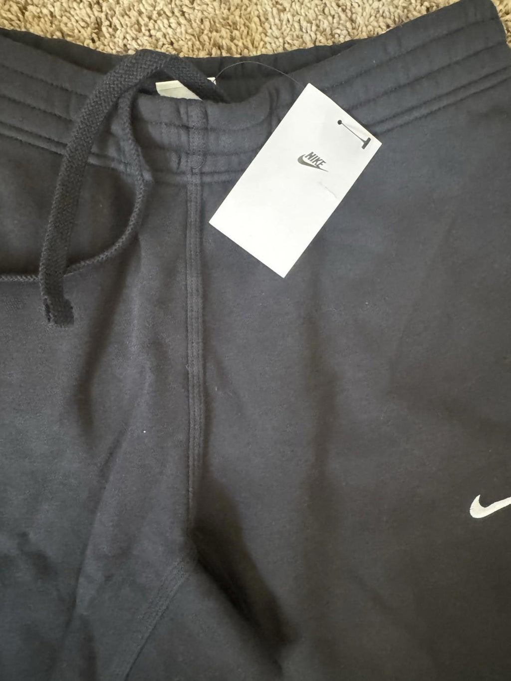 Nike Sportswear Fleece Joggers Sweatpants Size L Black Tapered 716830 063 New