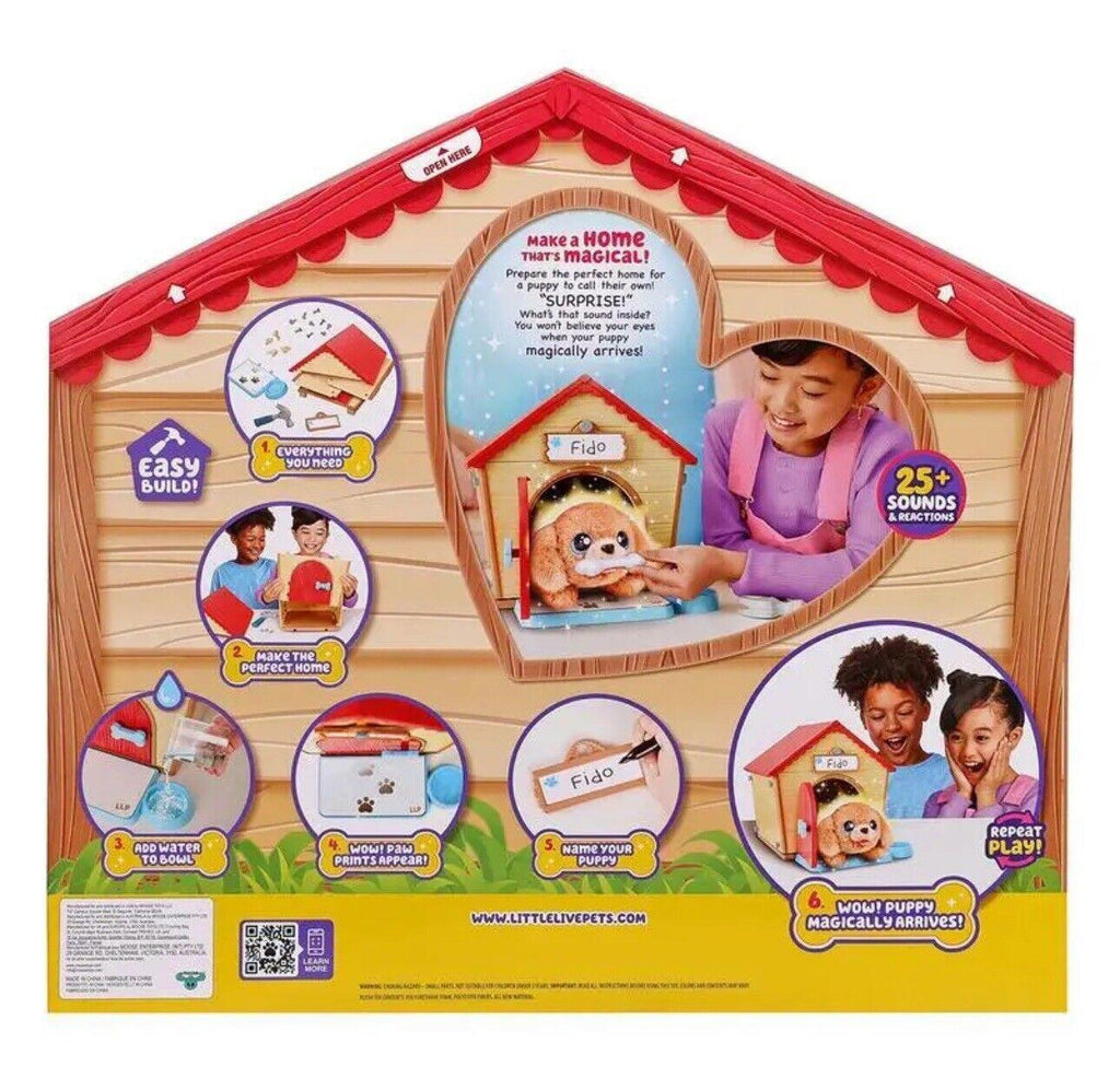 Little Live Pets - My Puppy's Home Interactive Plush Toy Puppy & Kennel. 25+ Sou