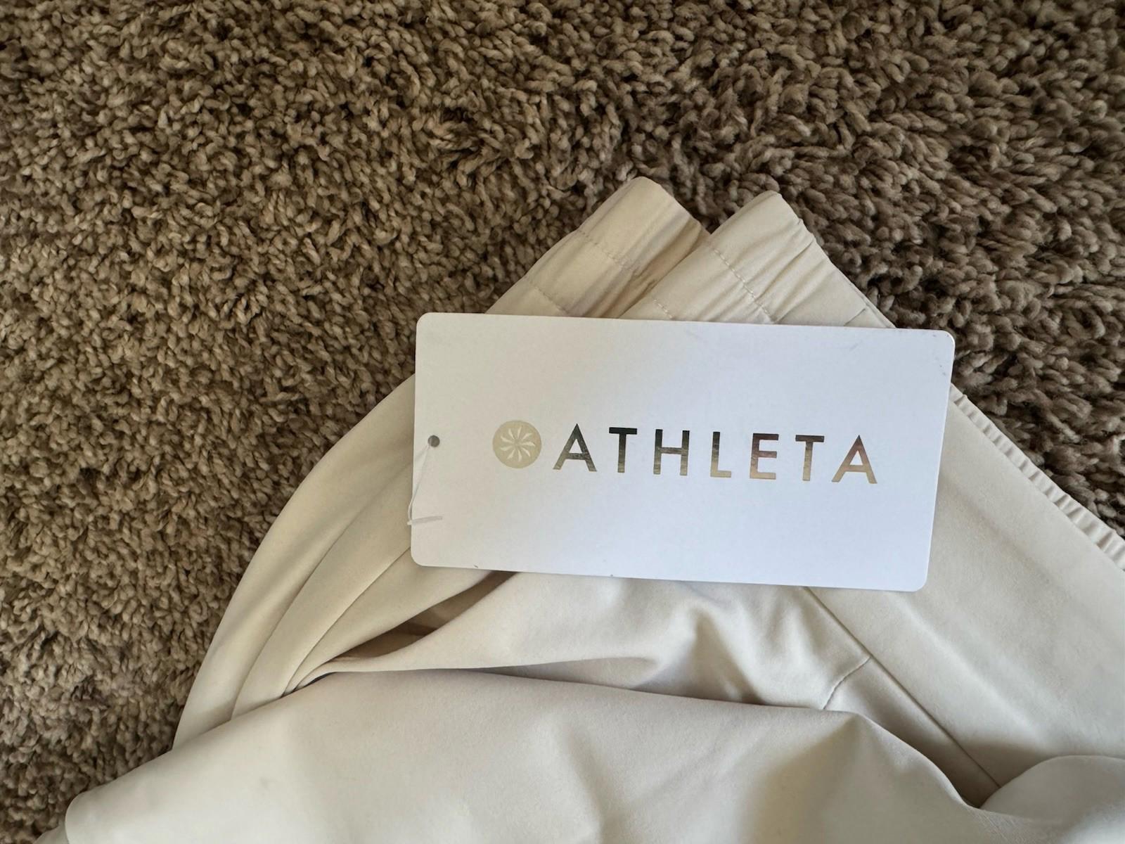 NEW! Athleta 4 (S SMALL) Pinnacle Trouser, In BONE color Wide Leg  Pants NWT