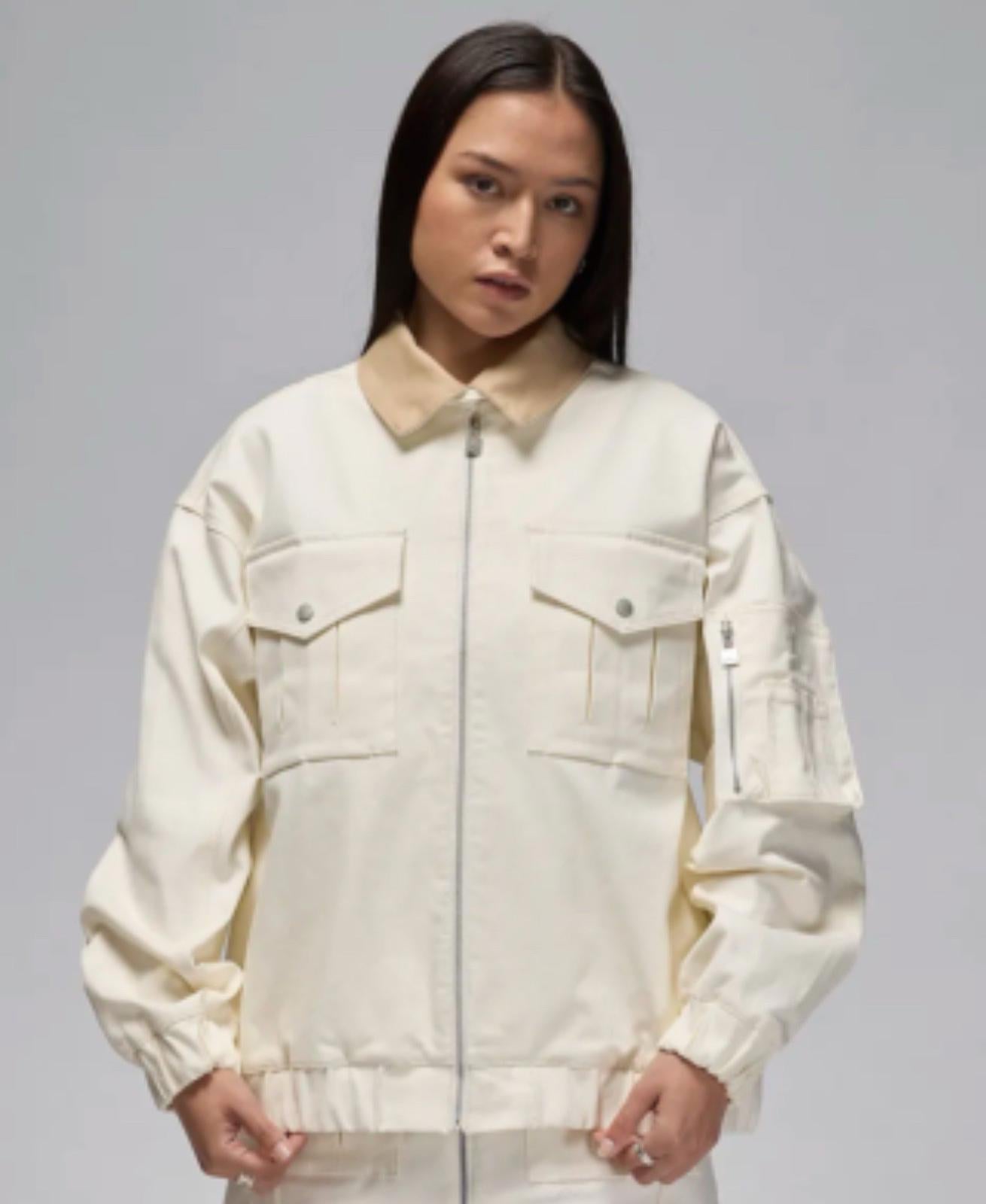 Nike Air Jordan Renegade Women’s Canvas Jacket Sail Women Size S New FN5674-133