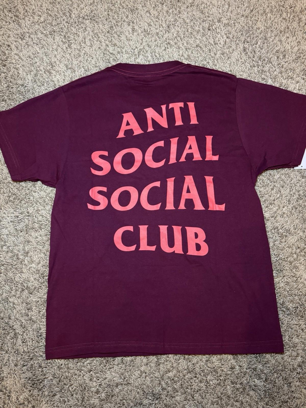 Anti Social Social Club MIND GAMES  T-Shirt  ASSC Maroon Orange SZ SMALL NWOT