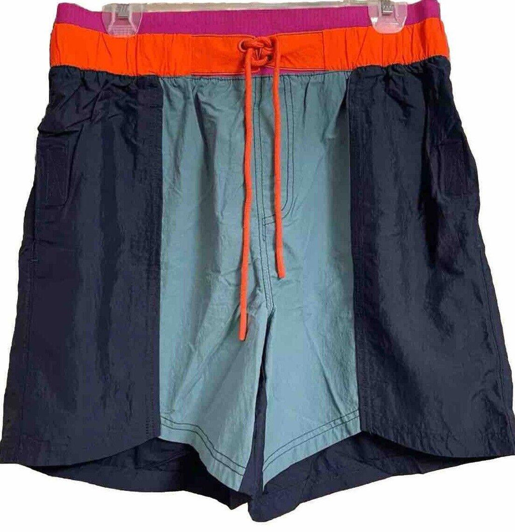 Free People Sun Daze Board Shorts Navy Colorblock S NWOT