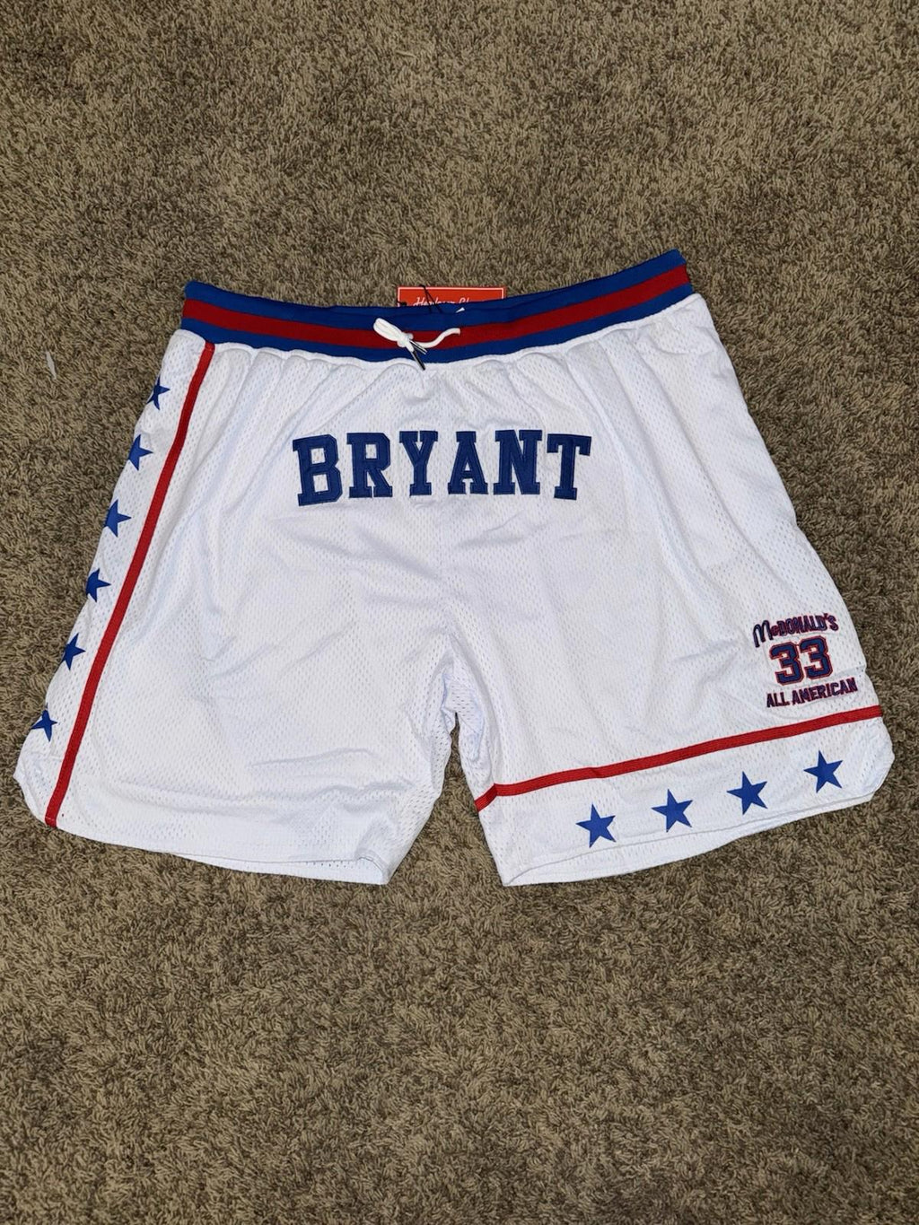 NEW! Kobe Bryant McDonalds All American Basketball Shorts-White 5XL NWT RARE