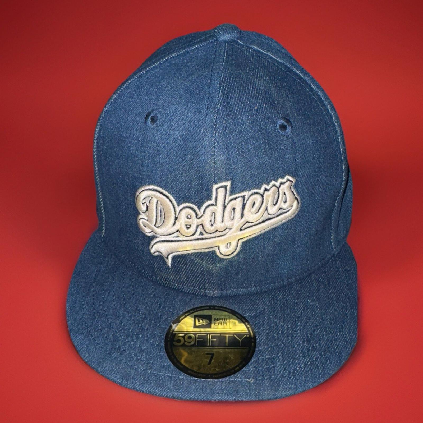 NEW LOS ANGELES DODGERS Denim Cap 1980 AllStar NEW ERA 59FIFTY Fitted Hat Size 7