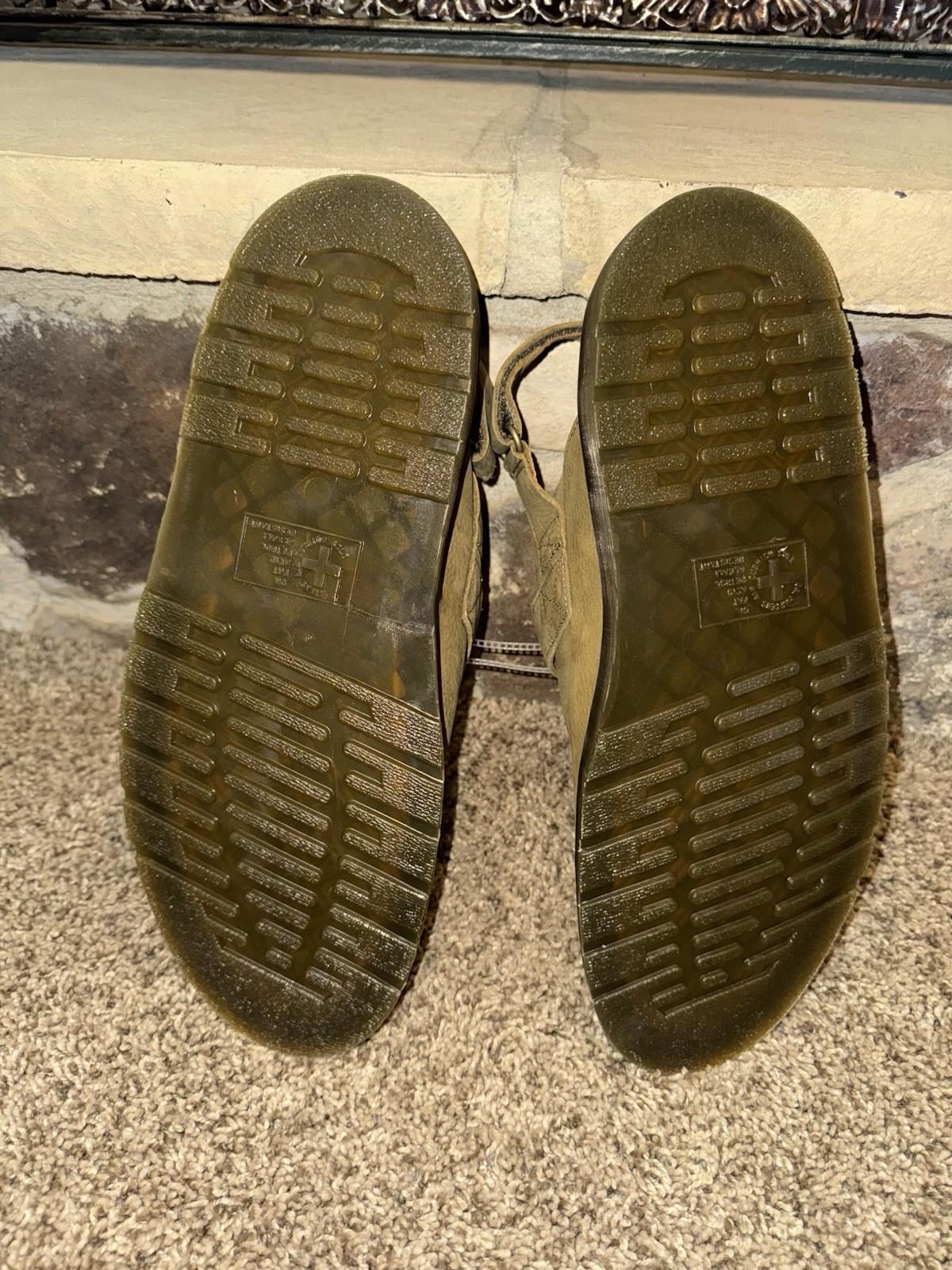 Dr. Martens Jorge II Nubuck Slingback Platform Mules Muted Olive Men’s Size 12