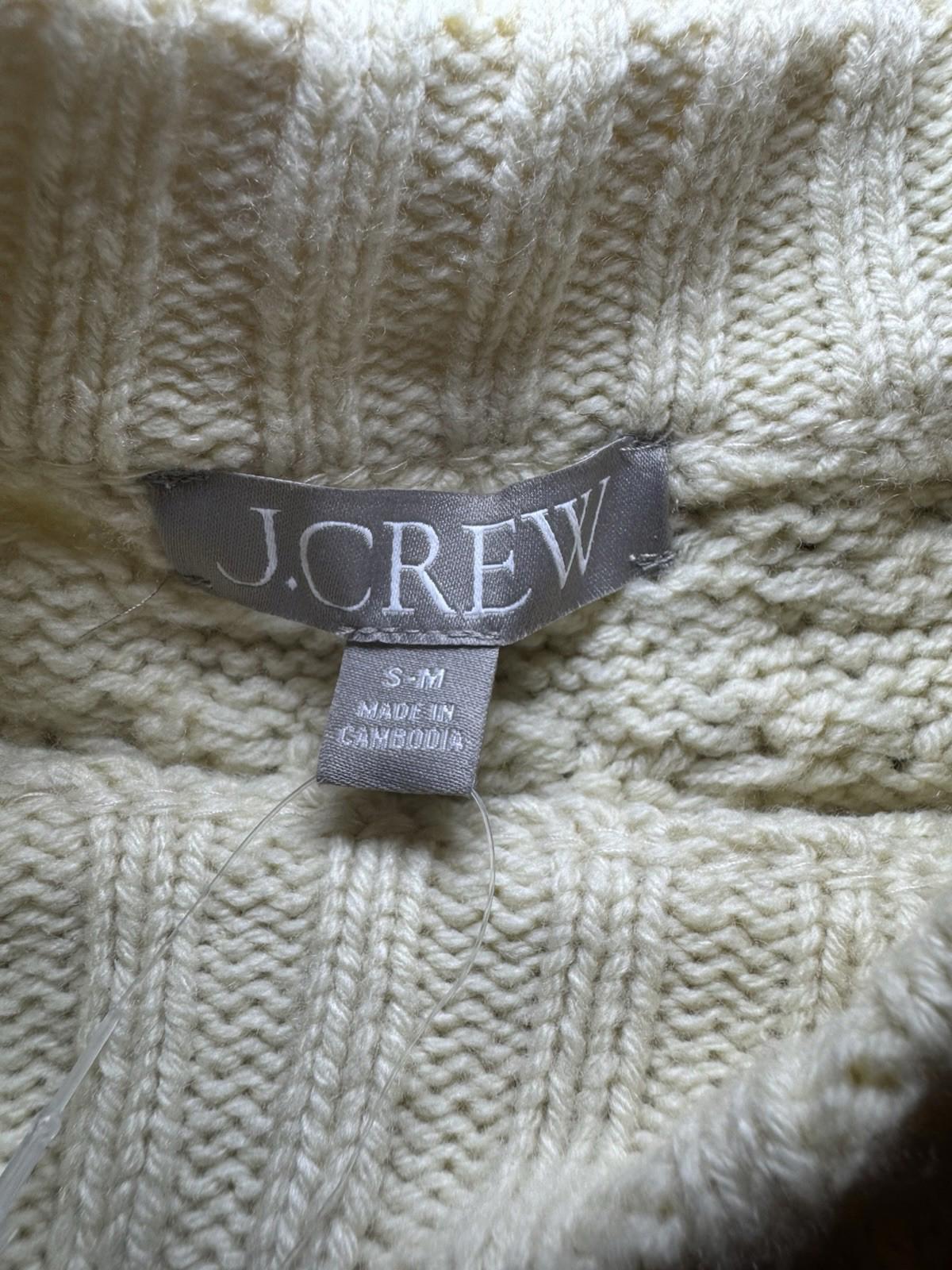 NEW! JCrew Men's Cableknit Sweater in Oatmeal NWT